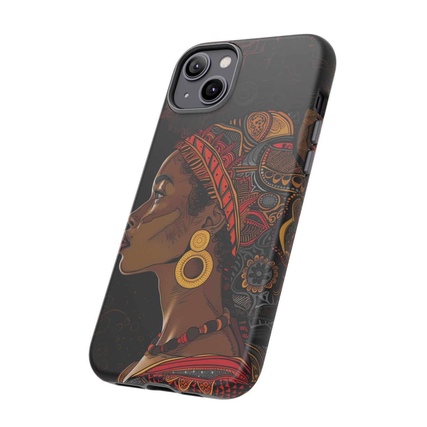 Afrocentric Woman Phone Case - Radiant Queen Digital Art - Bold and Beautiful Cover | iPhone | Samsung | Google | Tough Phone Case