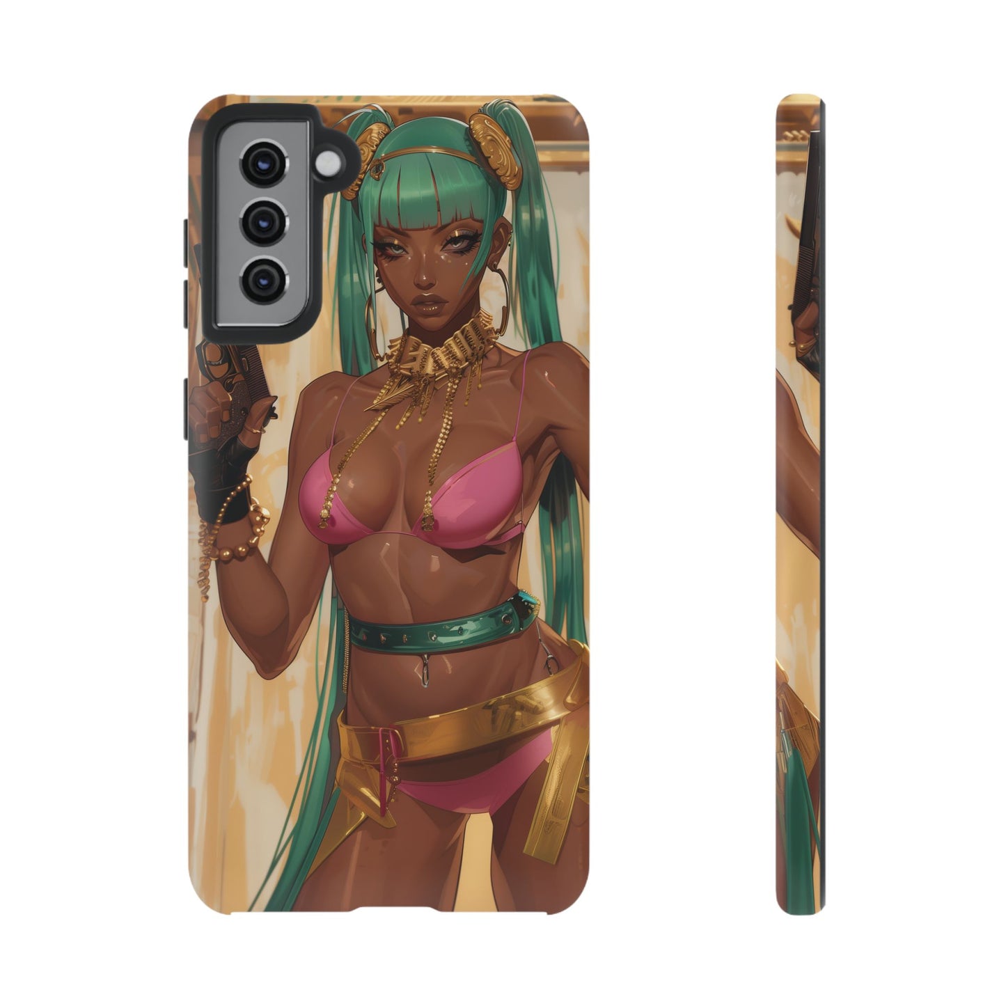 Urban Warrior Woman Gaming -  Bold and Edgy Street Art CoverStyle Digital Art | iPhone | Samsung | Tough Case