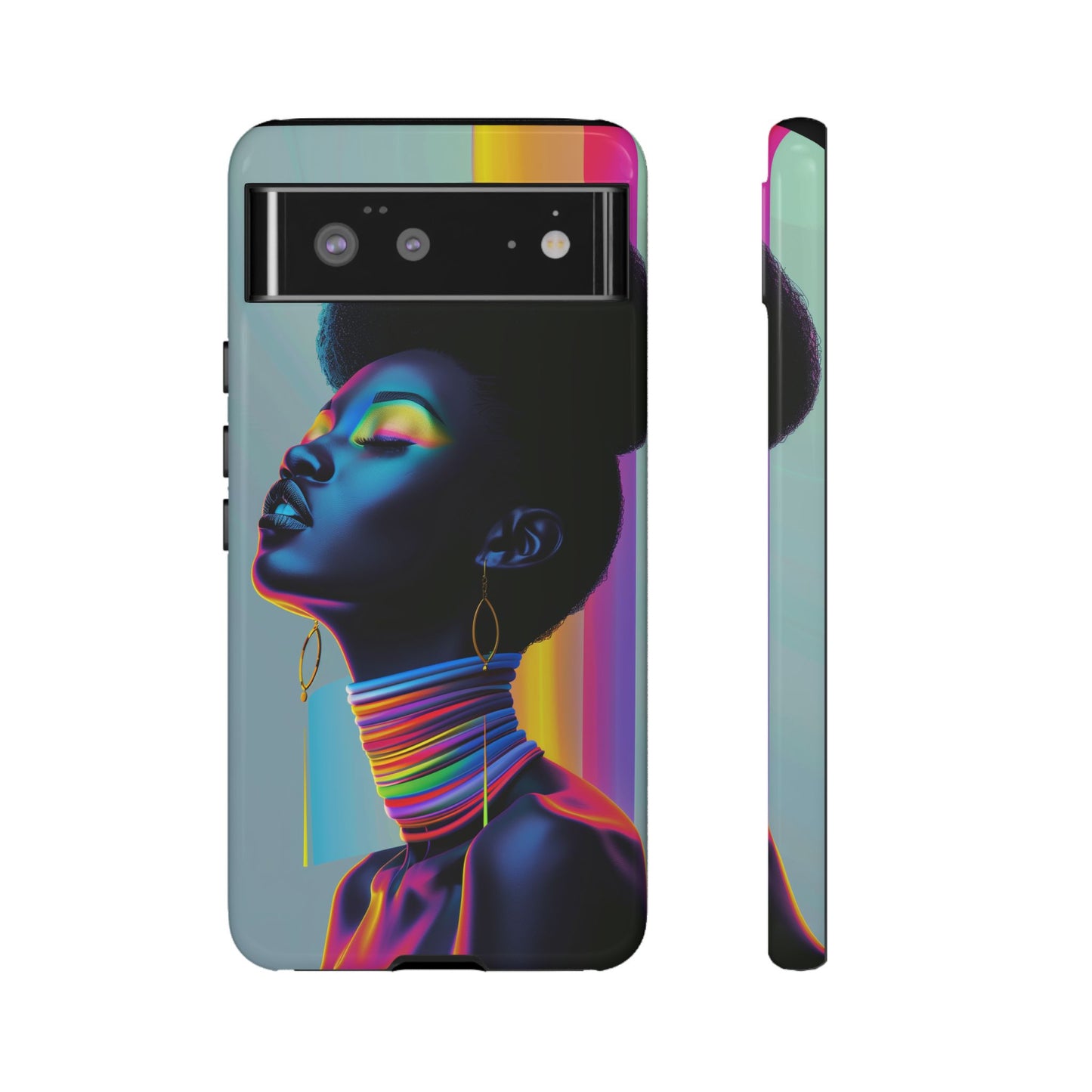 Neon Woman Phone Case - - Bold and Colorful Neon Design Cover | iPhone | Samsung | Google | Tough Case