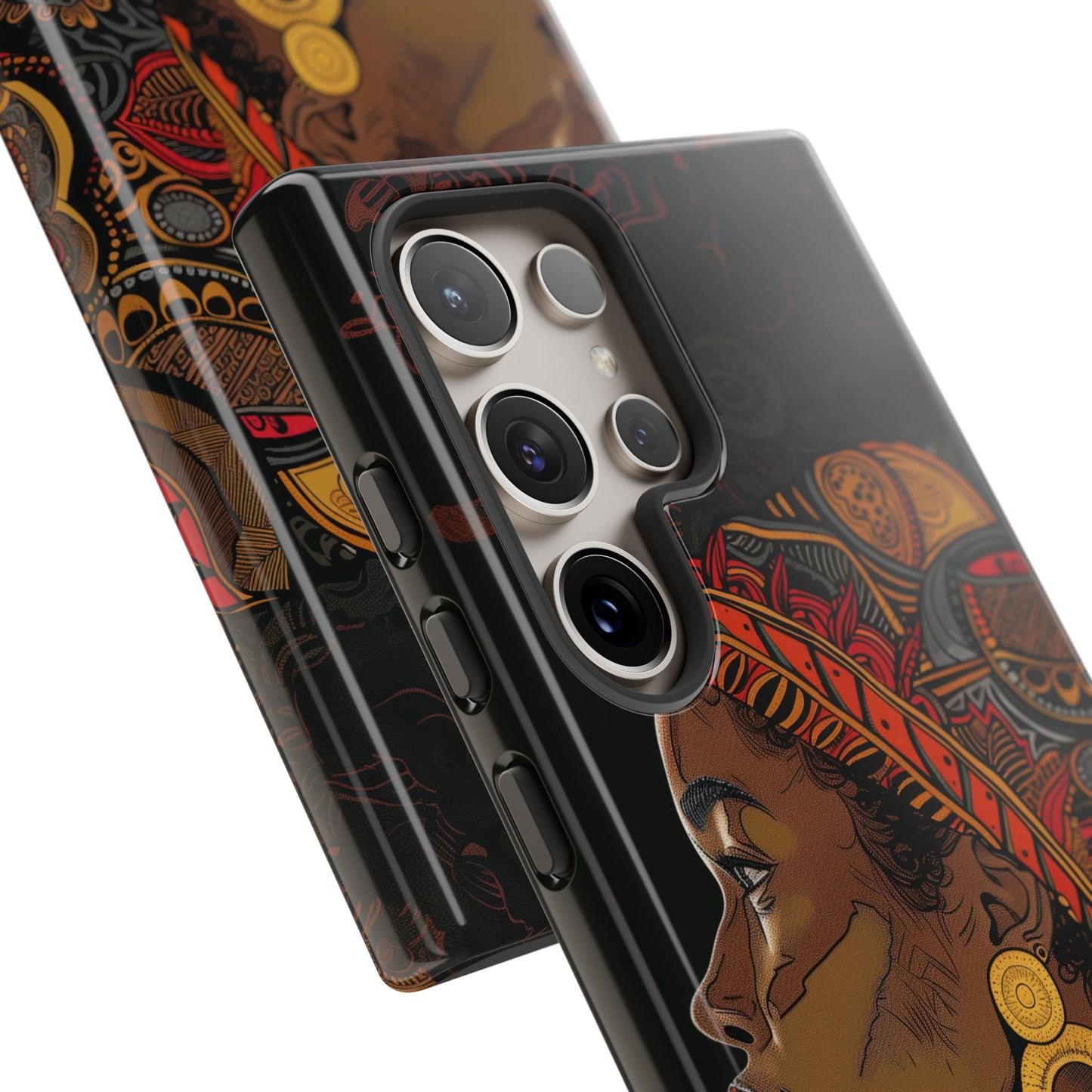 Afrocentric Woman Phone Case - Radiant Queen Digital Art - Bold and Beautiful Cover | iPhone | Samsung | Google | Tough Phone Case