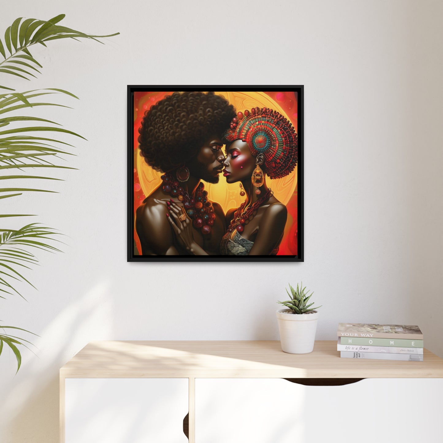 Passion in R-Y-G - Matte Canvas, Black Frame - Wall art - Home Decor - Unique