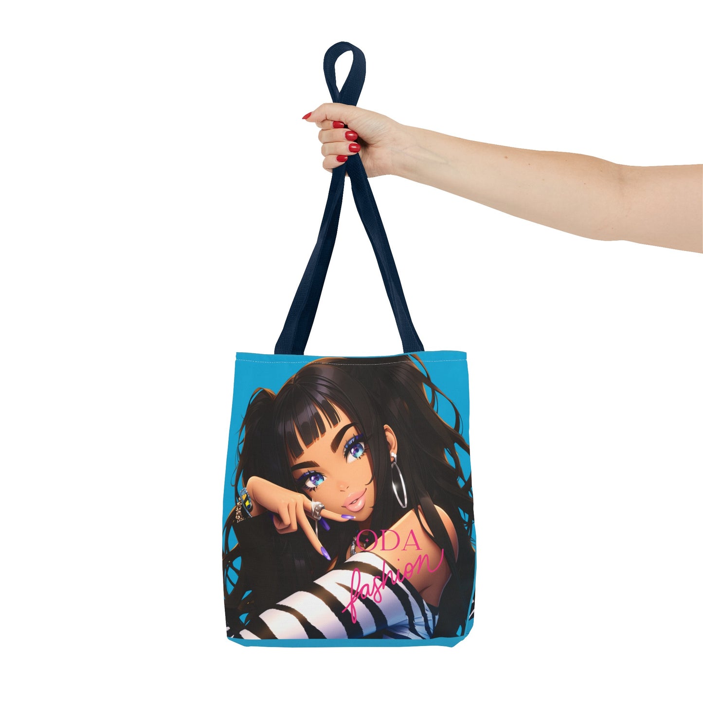 Trendy Fashion Accessory  - Young Urban Woman Cartoon Tote Bag  Tote Bag (AOP) - Unique Gift Idea