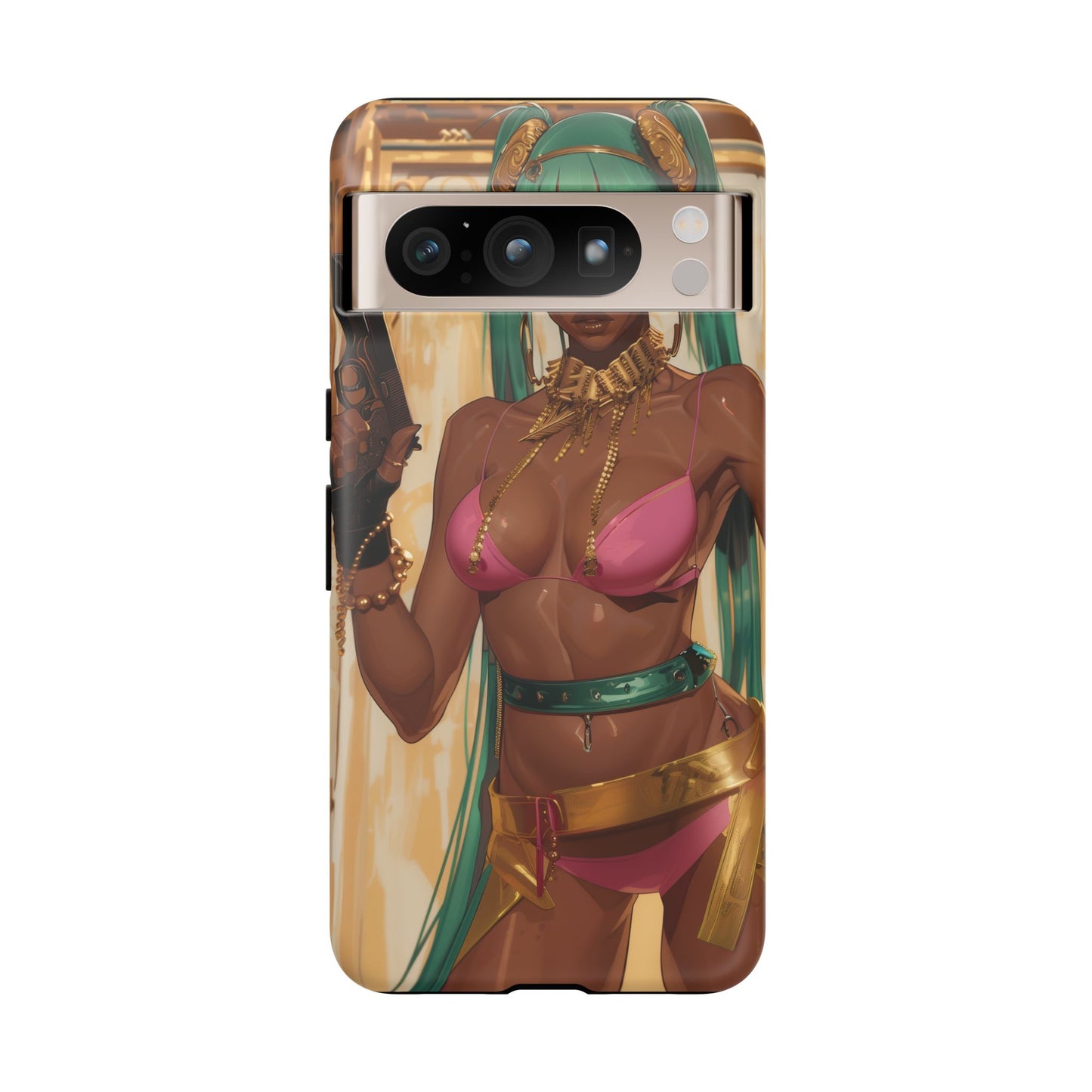 Urban Warrior Woman Gaming -  Bold and Edgy Street Art CoverStyle Digital Art | iPhone | Samsung | Tough Case