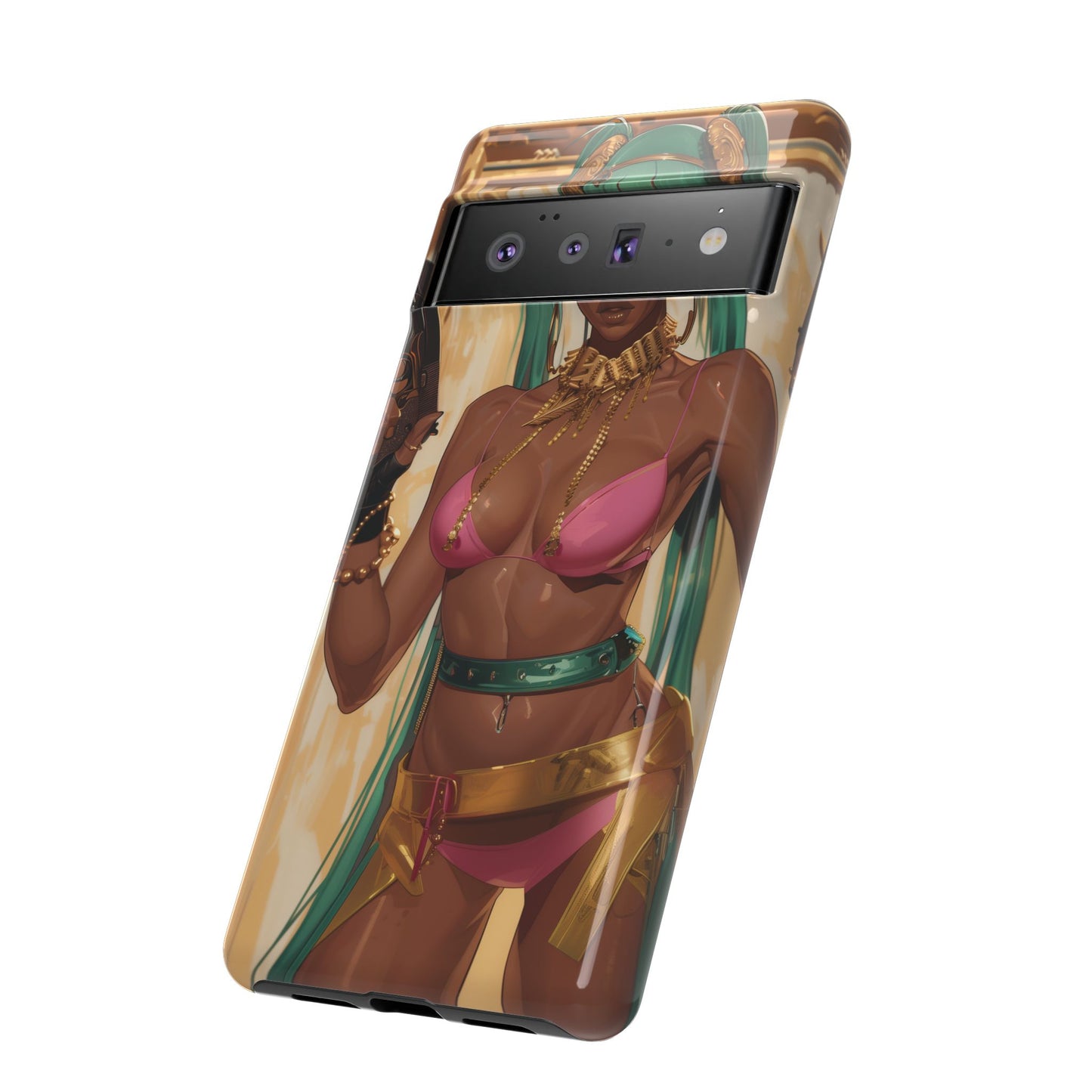 Urban Warrior Woman Gaming -  Bold and Edgy Street Art CoverStyle Digital Art | iPhone | Samsung | Tough Case