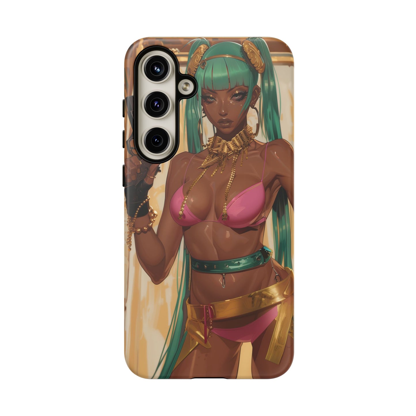 Urban Warrior Woman Gaming -  Bold and Edgy Street Art CoverStyle Digital Art | iPhone | Samsung | Tough Case