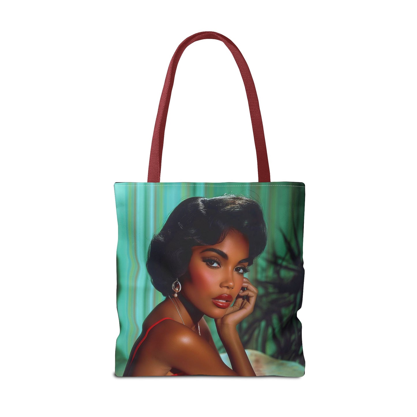 Chic Retro Style Woman Tote Bag  - Gift Ideas - Black Ai photo  - Black art - Fashionable Black Print Accessory