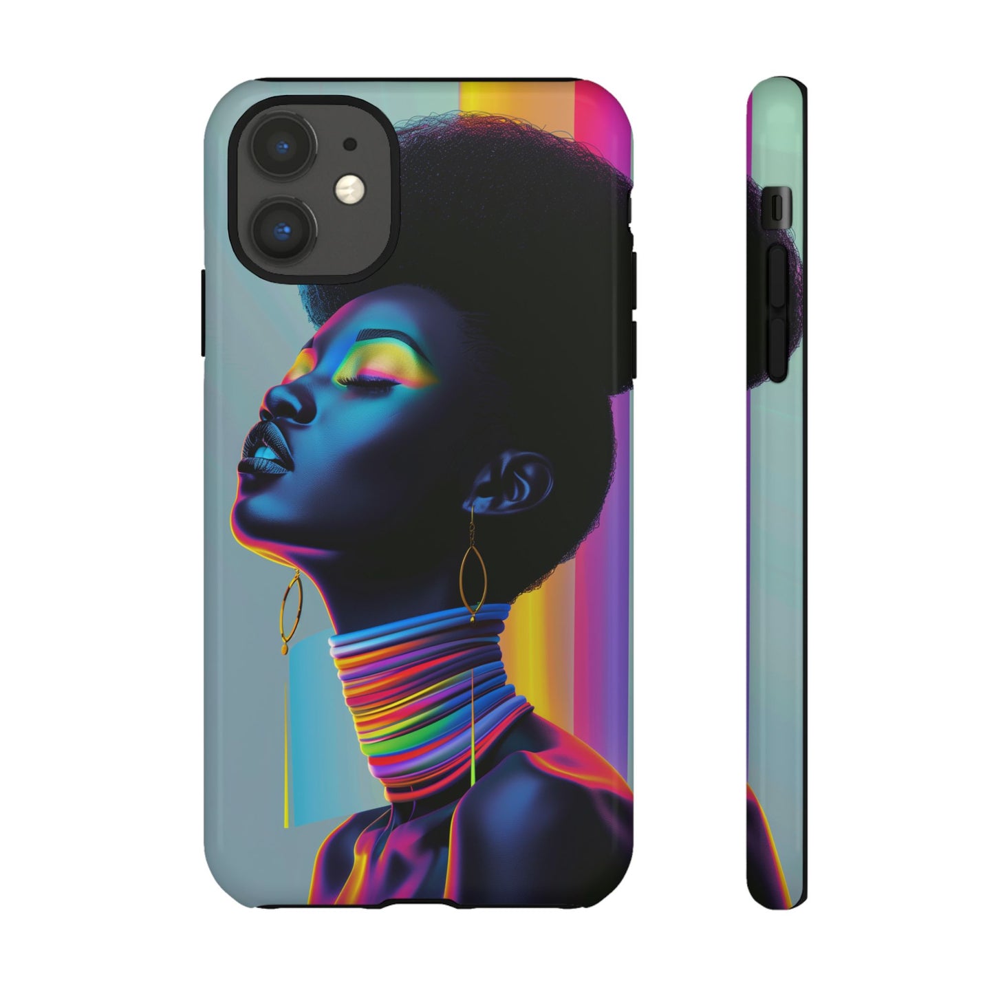 Neon Woman Phone Case - - Bold and Colorful Neon Design Cover | iPhone | Samsung | Google | Tough Case