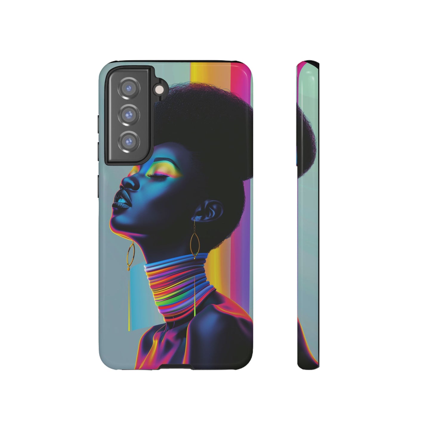 Neon Woman Phone Case - - Bold and Colorful Neon Design Cover | iPhone | Samsung | Google | Tough Case