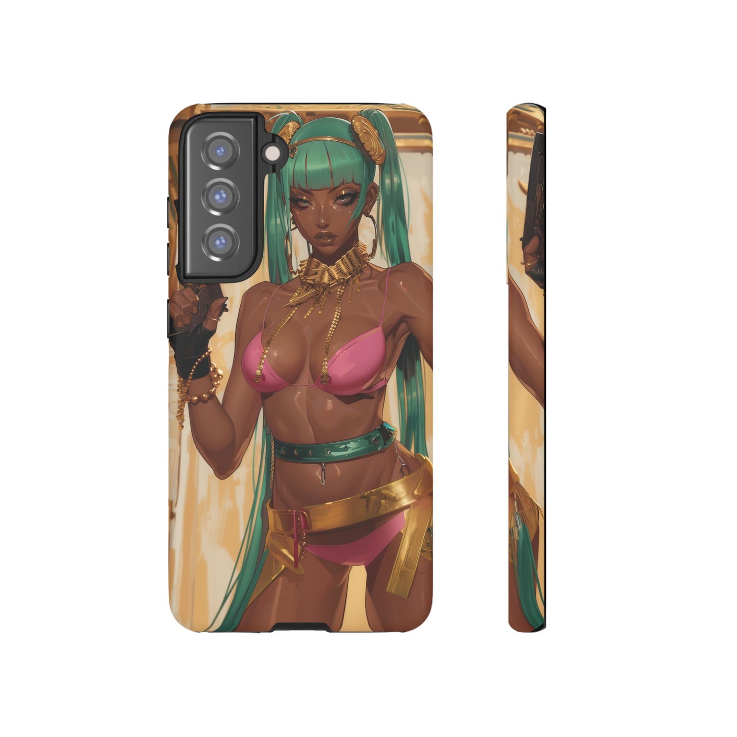 Urban Warrior Woman Gaming -  Bold and Edgy Street Art CoverStyle Digital Art | iPhone | Samsung | Tough Case