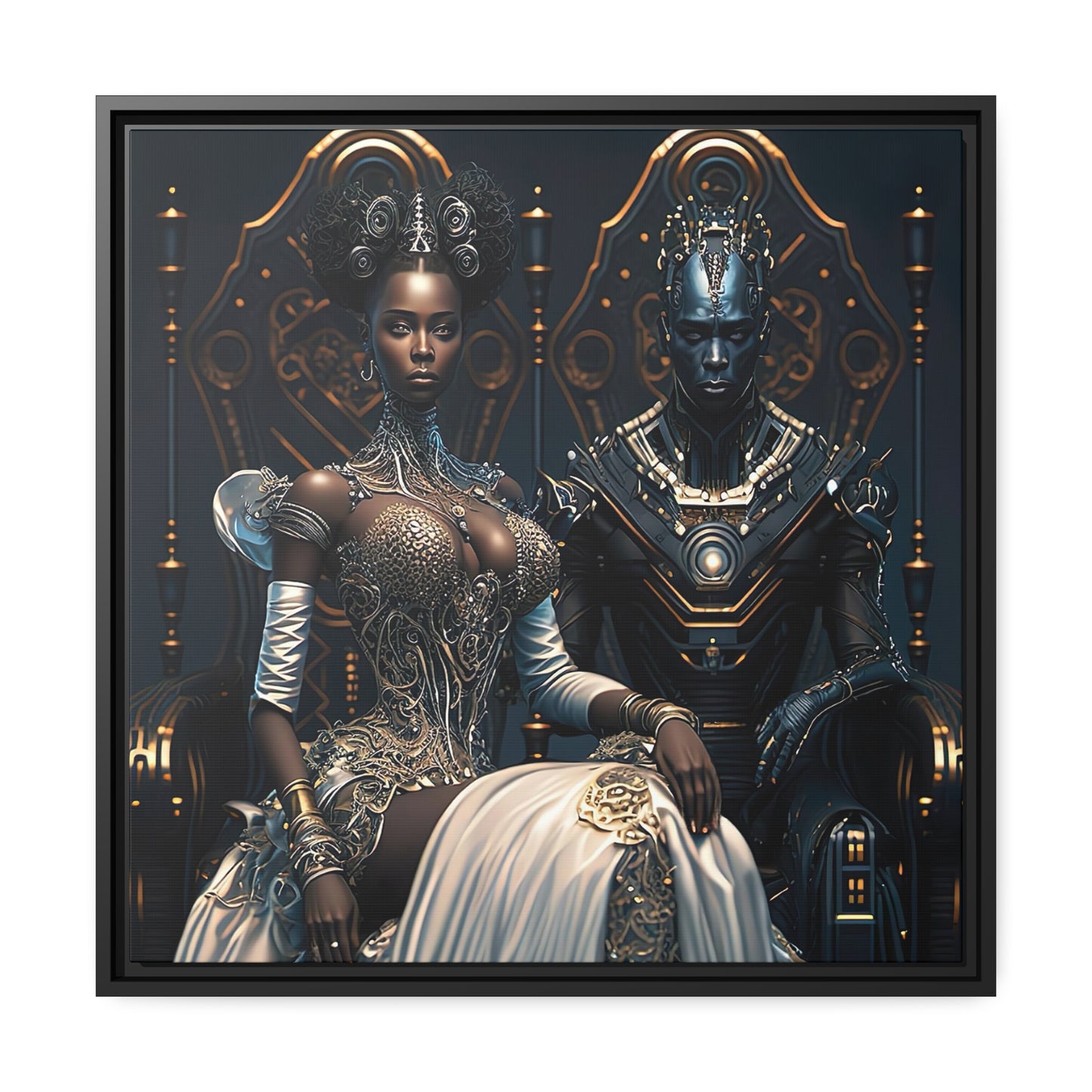 Black AI Opulence - Matte Canvas, Black Frame