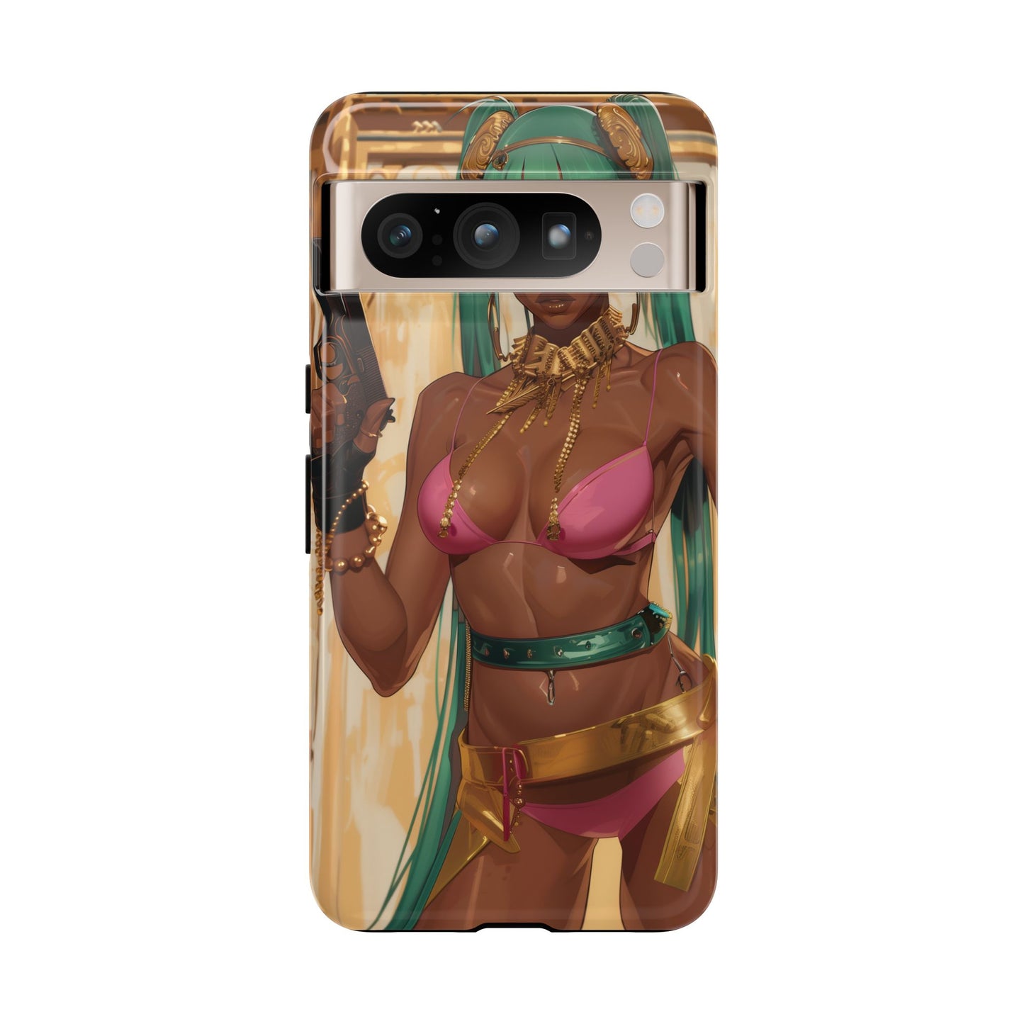 Urban Warrior Woman Gaming -  Bold and Edgy Street Art CoverStyle Digital Art | iPhone | Samsung | Tough Case