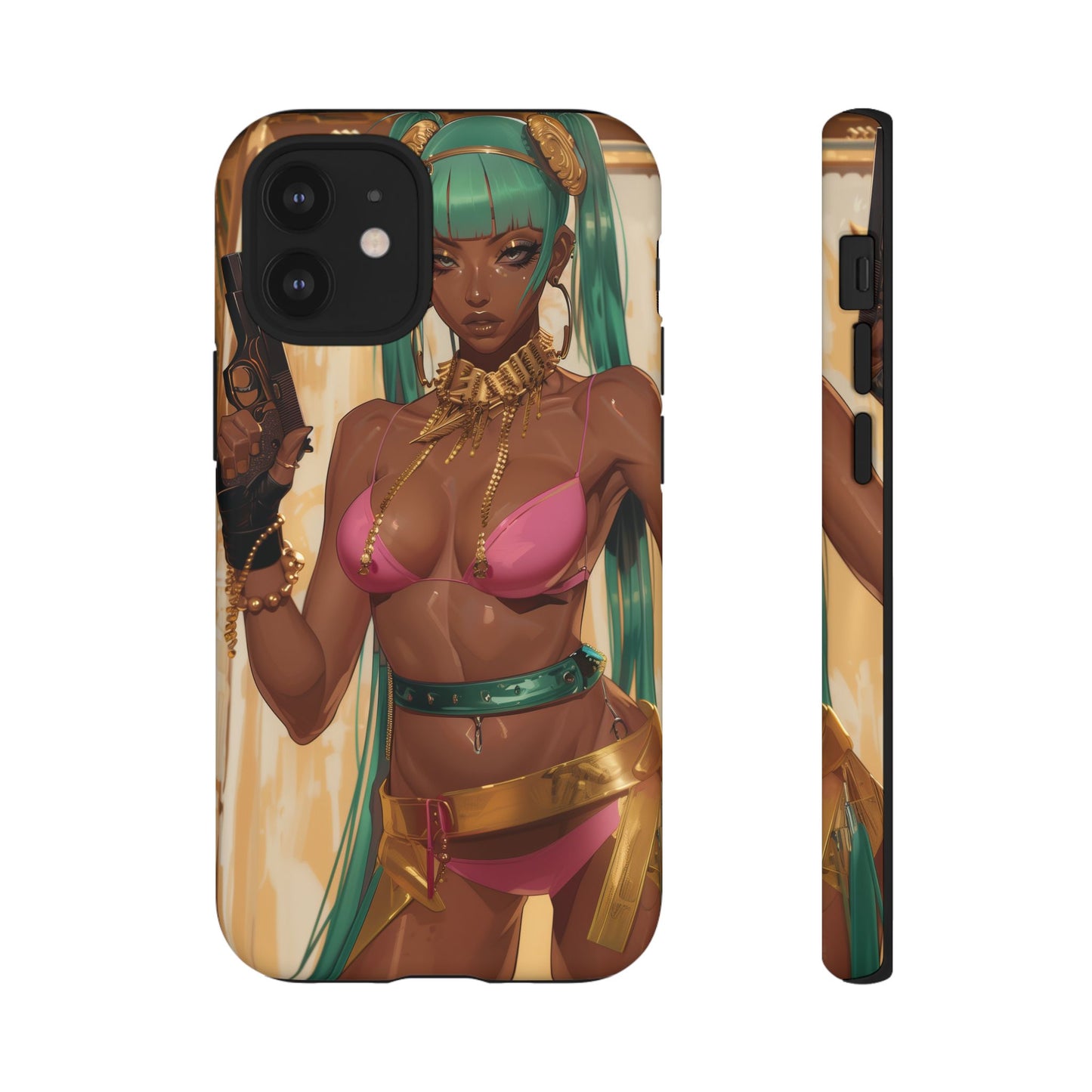 Urban Warrior Woman Gaming -  Bold and Edgy Street Art CoverStyle Digital Art | iPhone | Samsung | Tough Case