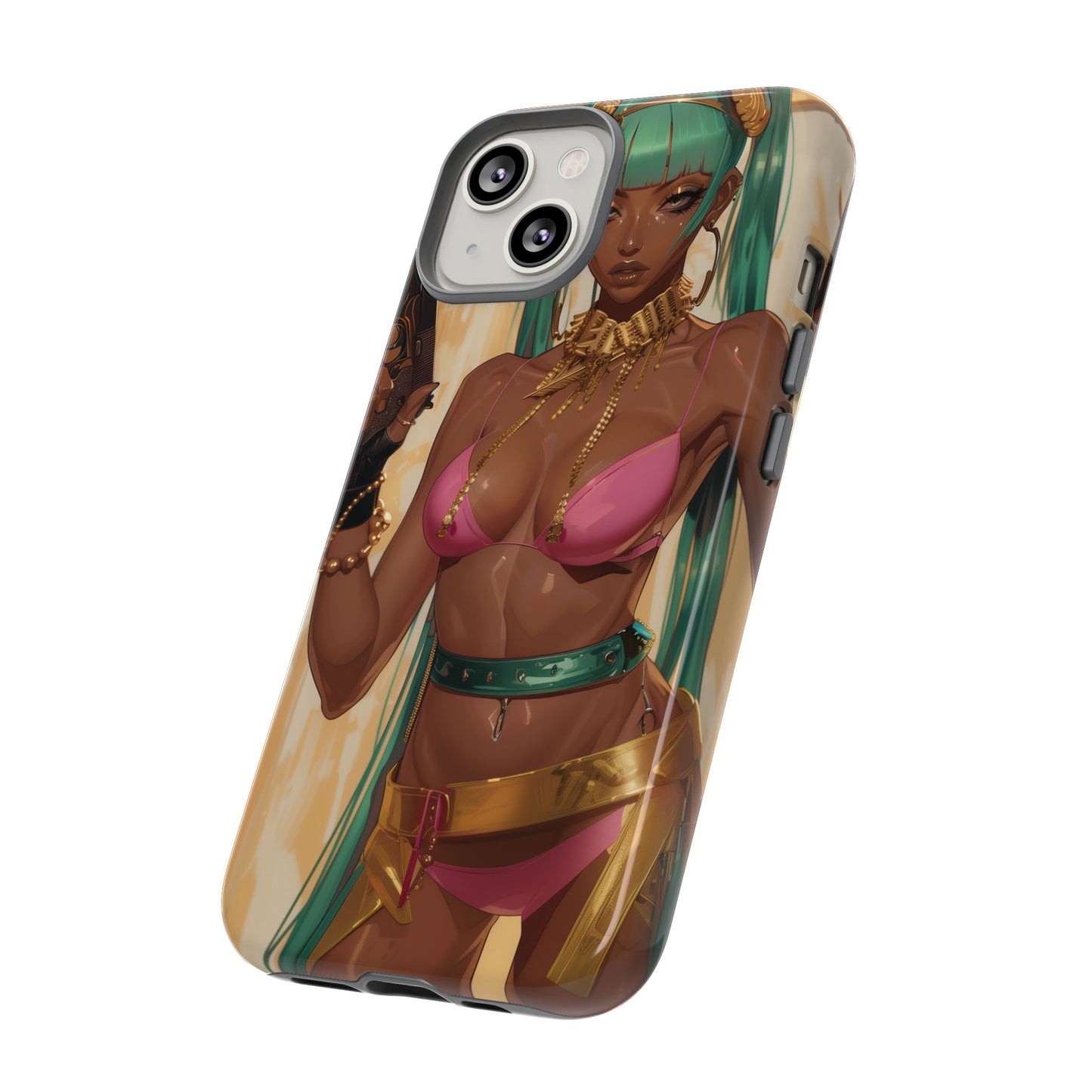 Urban Warrior Woman Gaming -  Bold and Edgy Street Art CoverStyle Digital Art | iPhone | Samsung | Tough Case