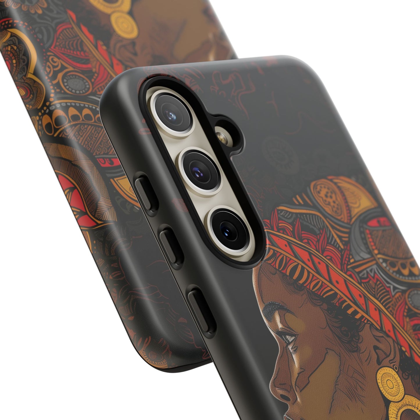 Afrocentric Woman Phone Case - Radiant Queen Digital Art - Bold and Beautiful Cover | iPhone | Samsung | Google | Tough Phone Case