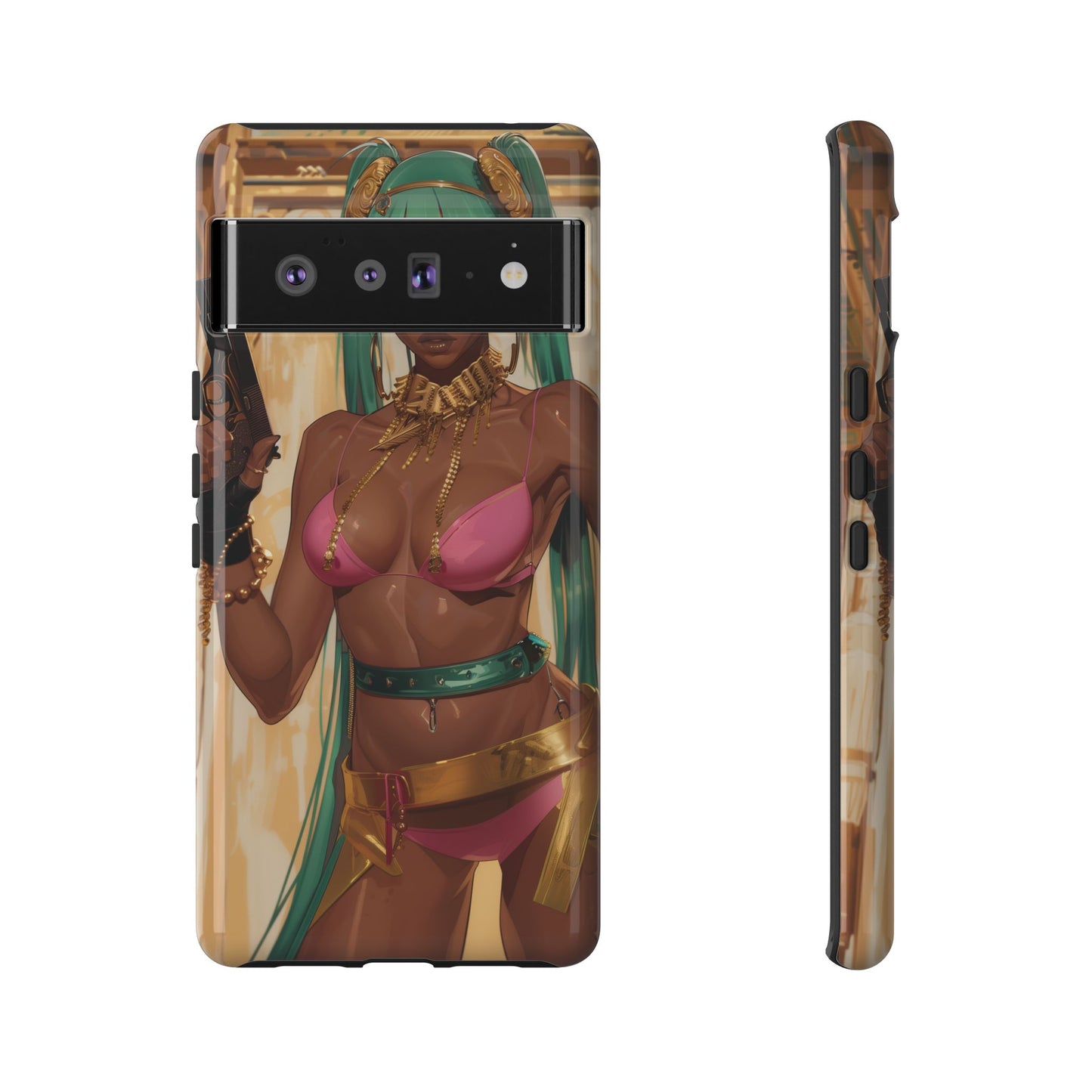 Urban Warrior Woman Gaming -  Bold and Edgy Street Art CoverStyle Digital Art | iPhone | Samsung | Tough Case