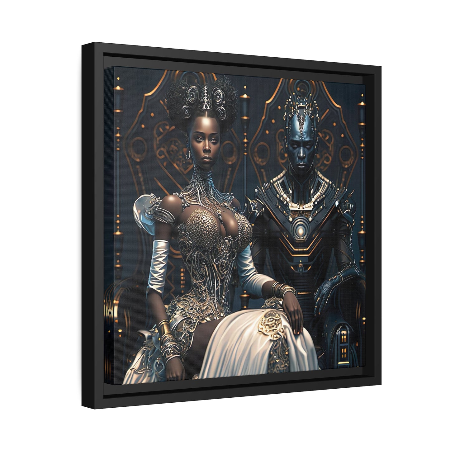 Black AI Opulence - Matte Canvas, Black Frame