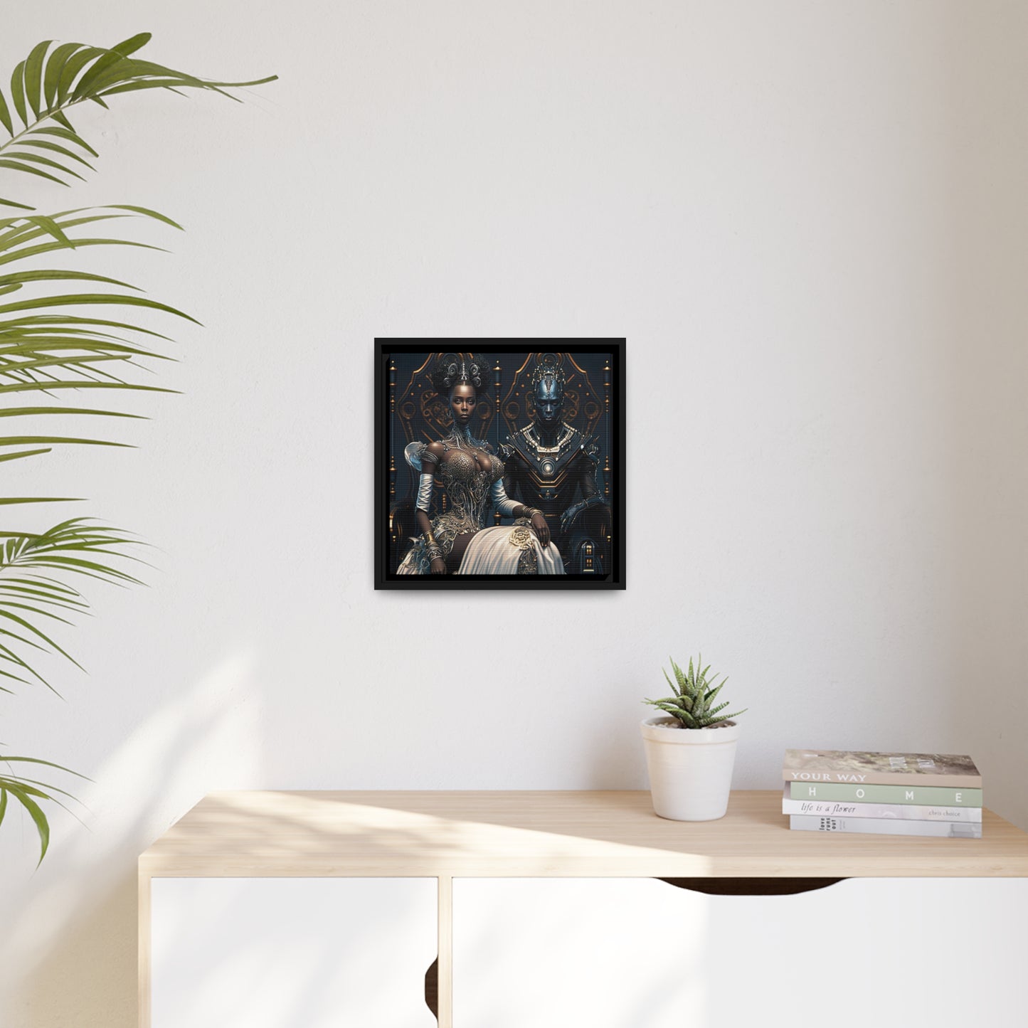 Black AI Opulence - Matte Canvas, Black Frame