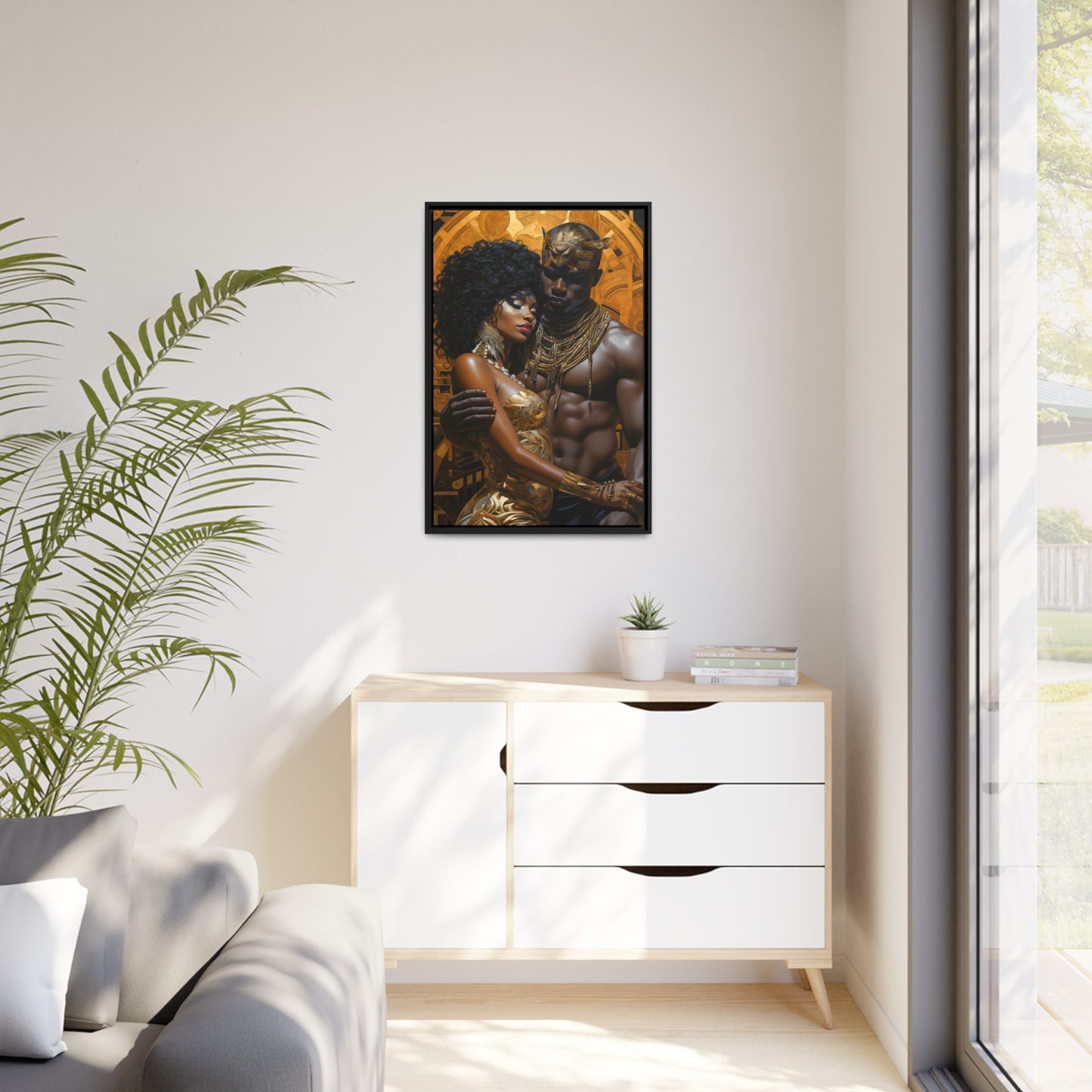 Ancient Gold - Matte Canvas, Black Frame