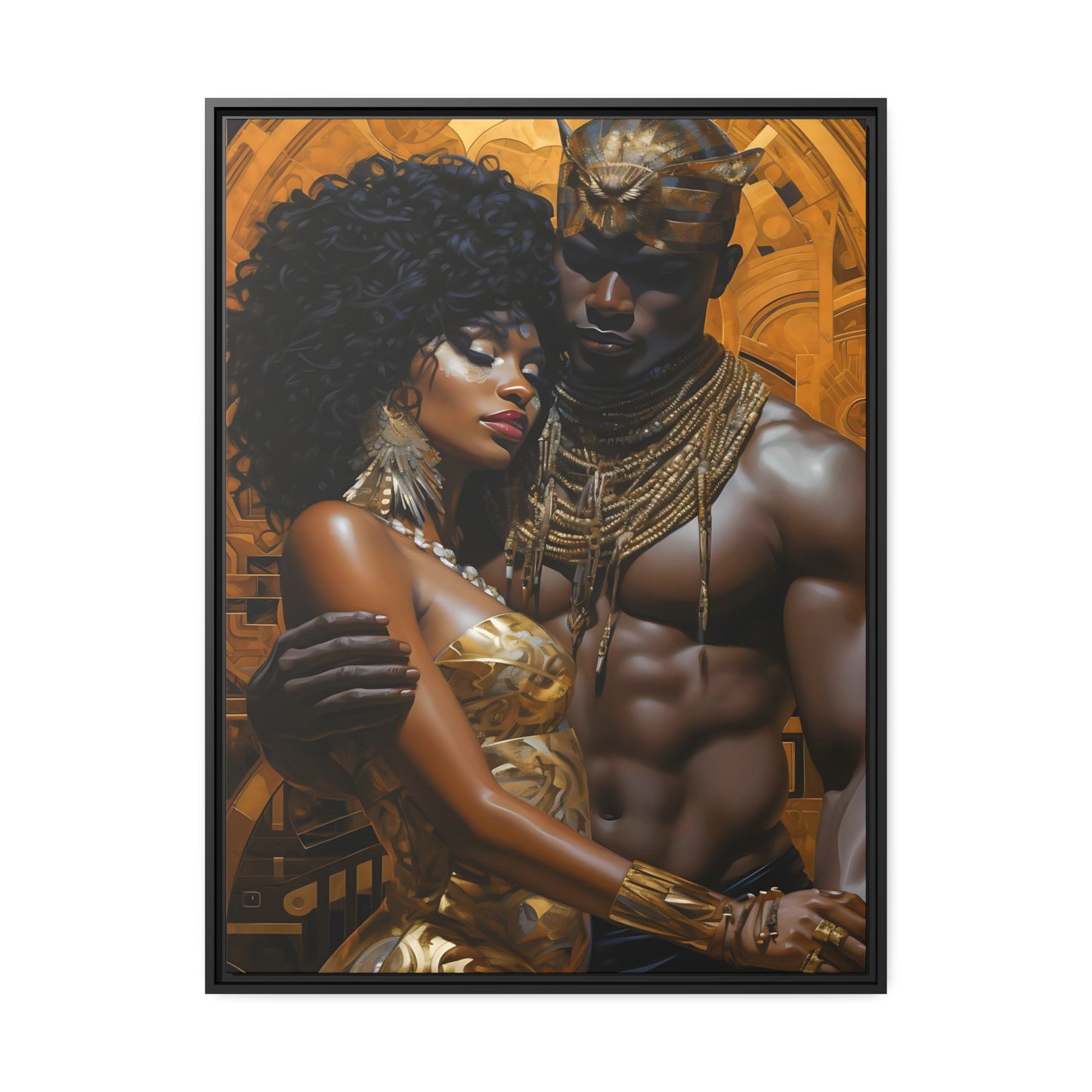 Ancient Gold - Matte Canvas, Black Frame