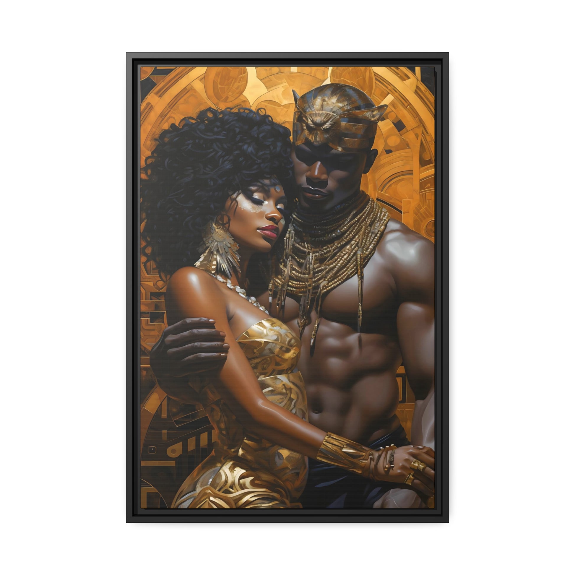 Ancient Gold - Matte Canvas, Black Frame - Owndigiart