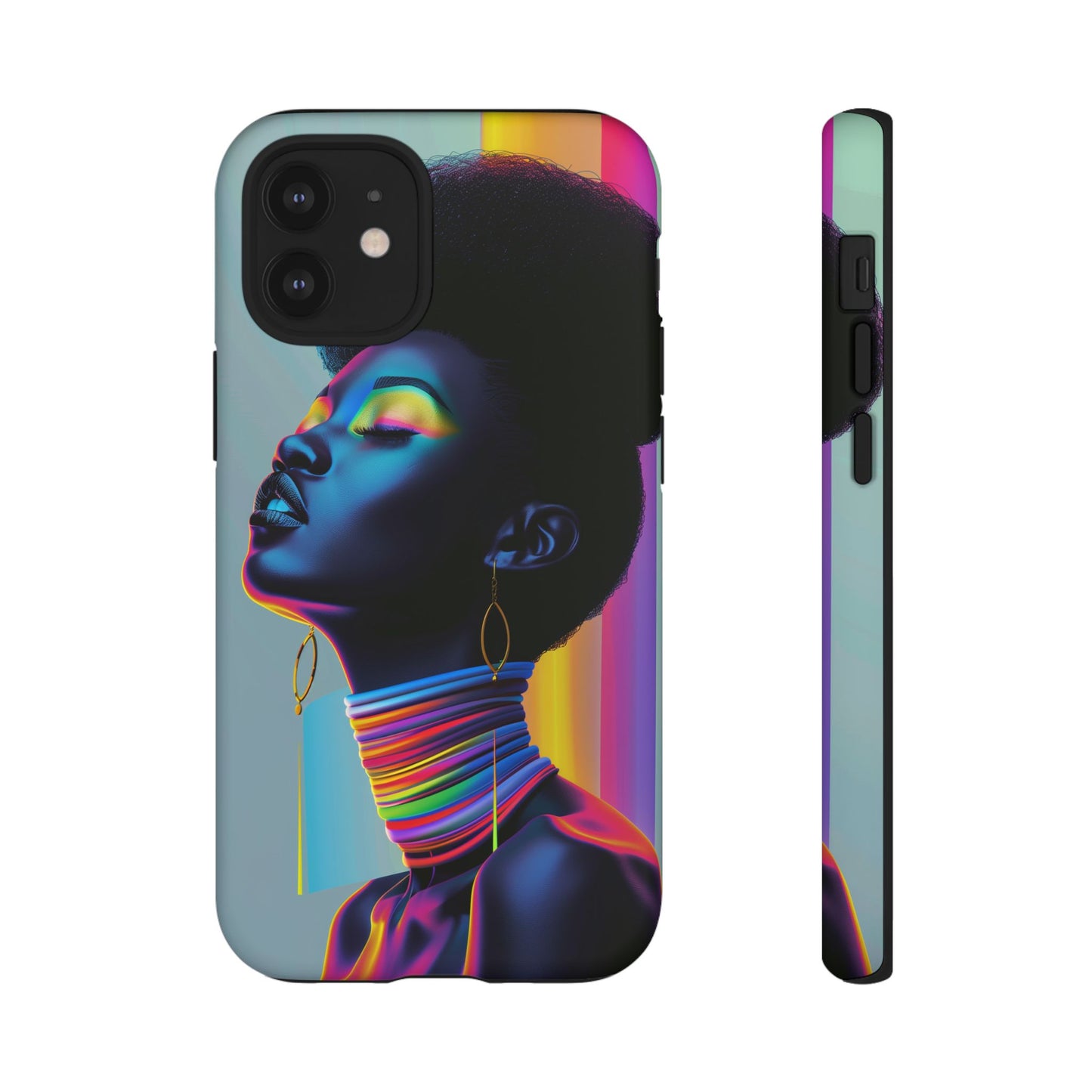 Neon Woman Phone Case - - Bold and Colorful Neon Design Cover | iPhone | Samsung | Google | Tough Case