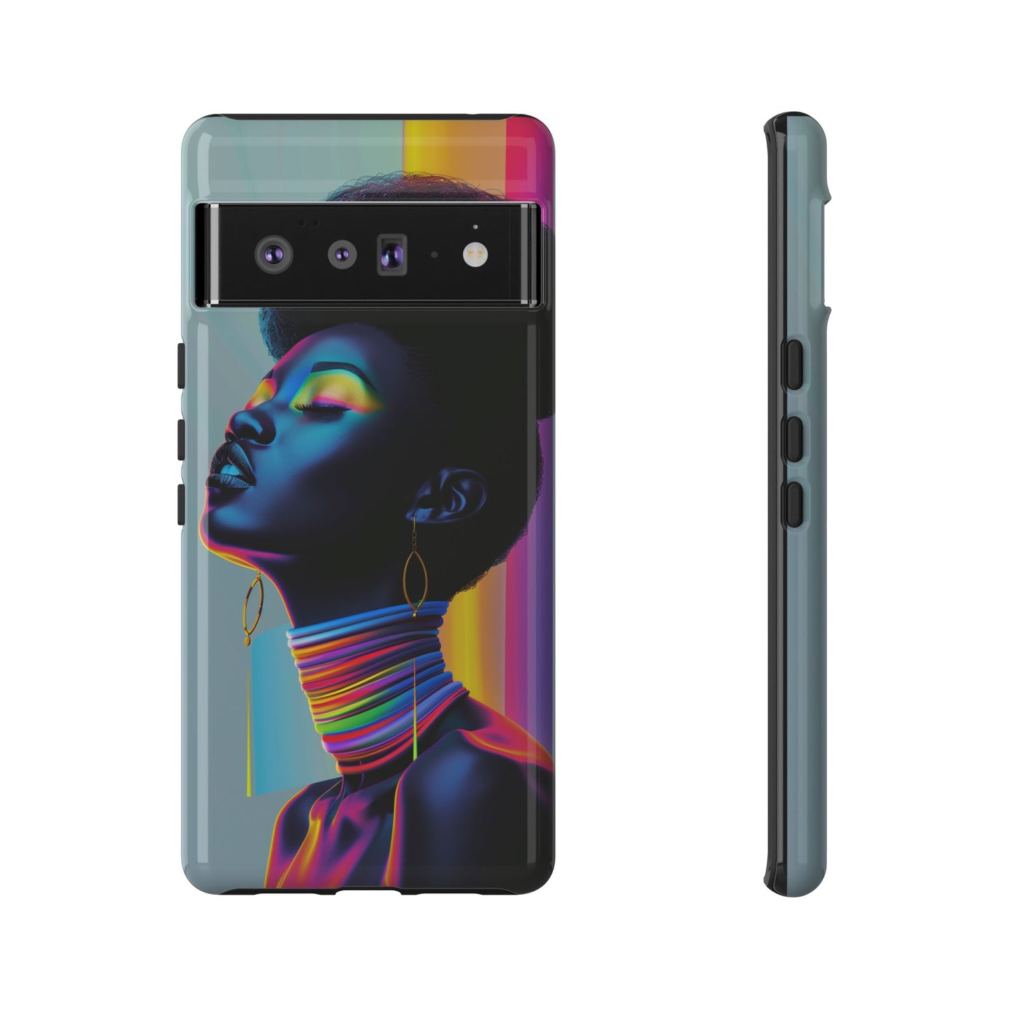 Neon Woman Phone Case - - Bold and Colorful Neon Design Cover | iPhone | Samsung | Google | Tough Case