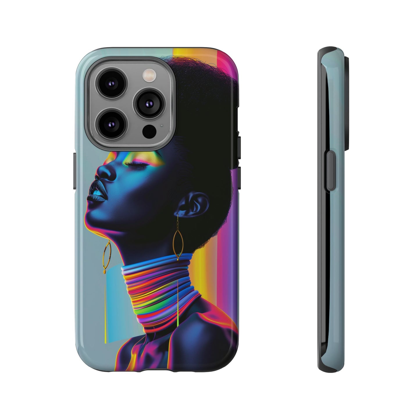 Neon Woman Phone Case - - Bold and Colorful Neon Design Cover | iPhone | Samsung | Google | Tough Case