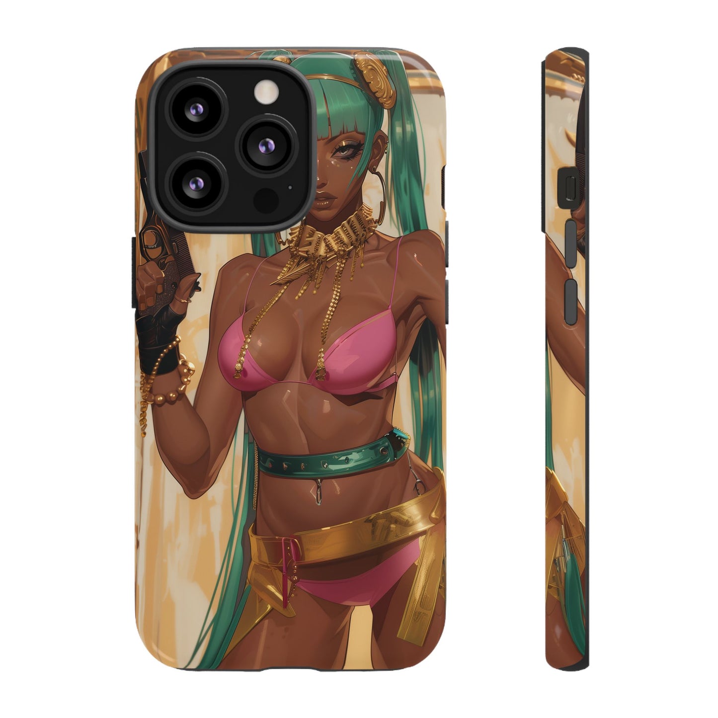 Urban Warrior Woman Gaming -  Bold and Edgy Street Art CoverStyle Digital Art | iPhone | Samsung | Tough Case