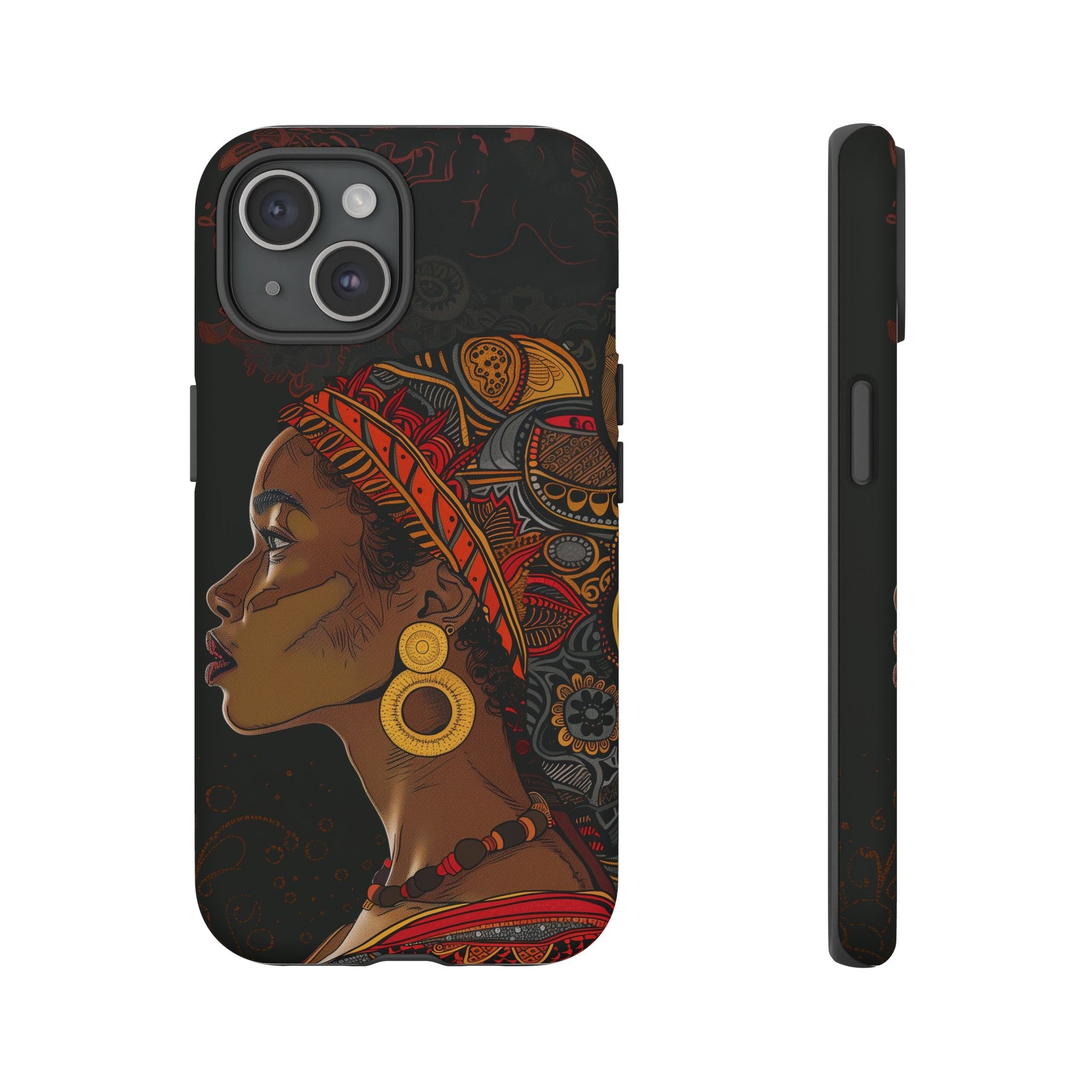 Afrocentric Phone Case - Radiant Queen Digital Art | iPhone | Samsung | Google | Tough Phone Case - Owndigiart