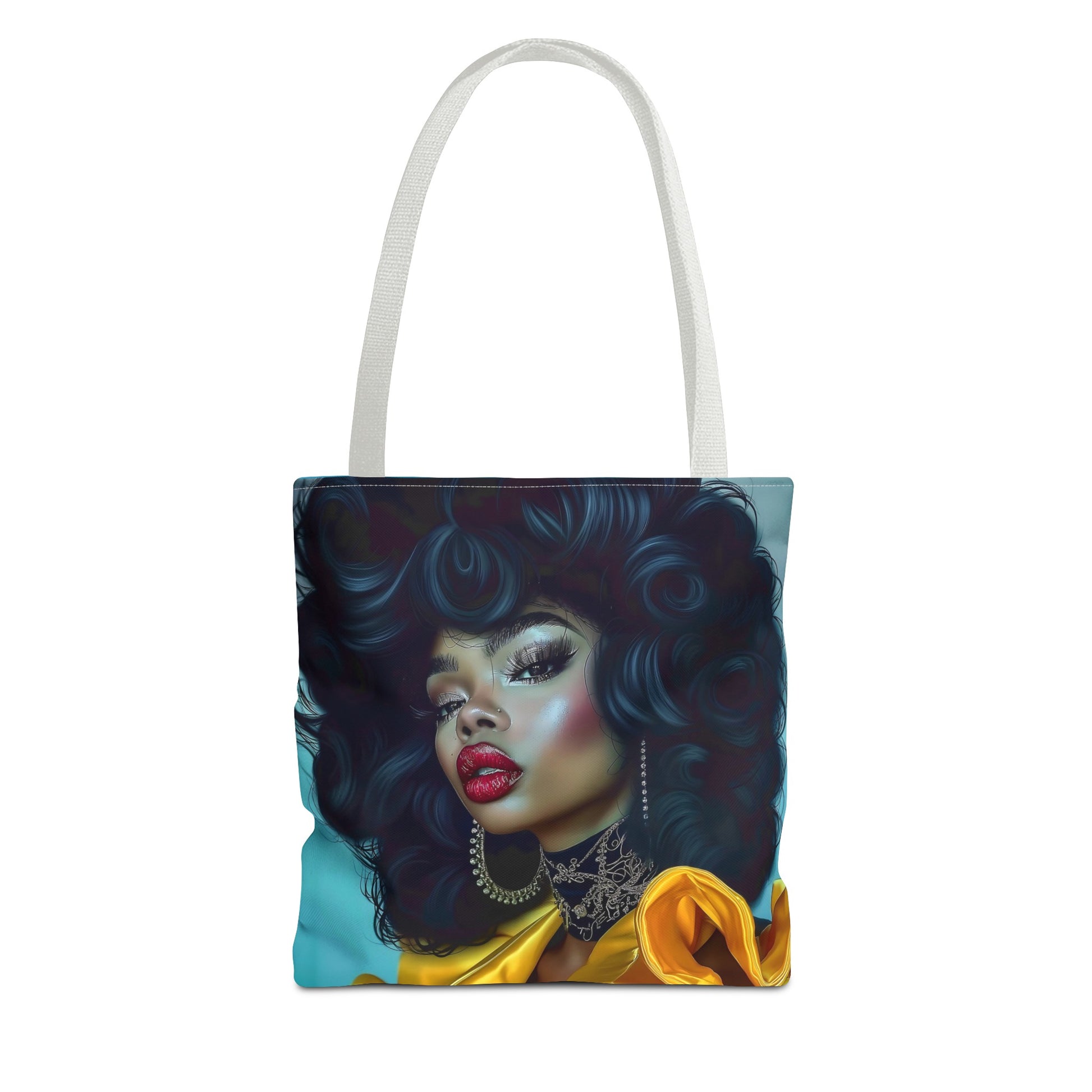 Empowering Beauty  Black Woman Digital Print Tote Bag (AOP) - Statement tote bag with bold lips - Trendy - Unique  Gift Ideas - Owndigiart