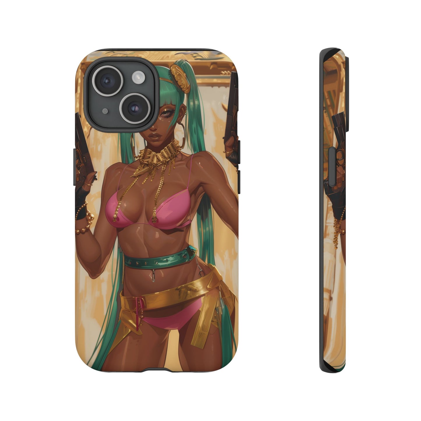 Urban Warrior Woman Gaming -  Bold and Edgy Street Art CoverStyle Digital Art | iPhone | Samsung | Tough Case