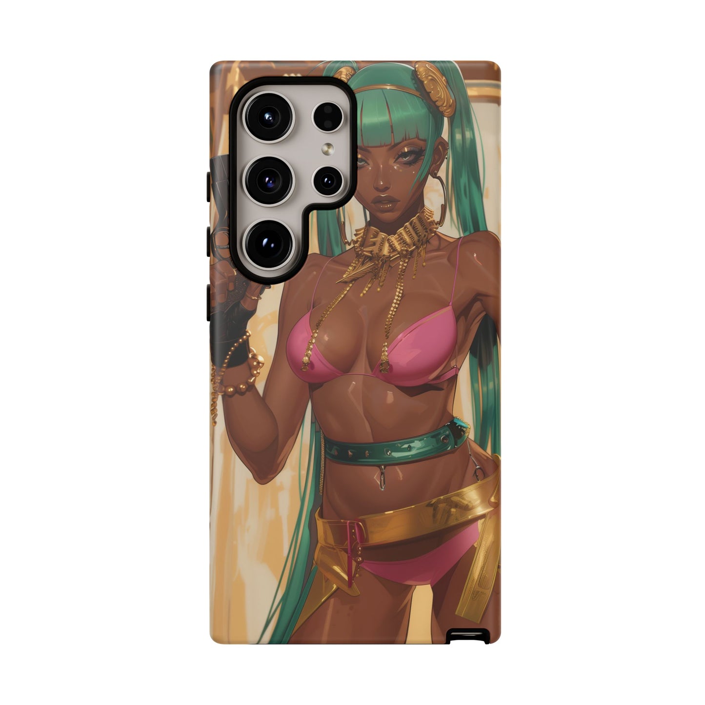 Urban Warrior Woman Gaming -  Bold and Edgy Street Art CoverStyle Digital Art | iPhone | Samsung | Tough Case