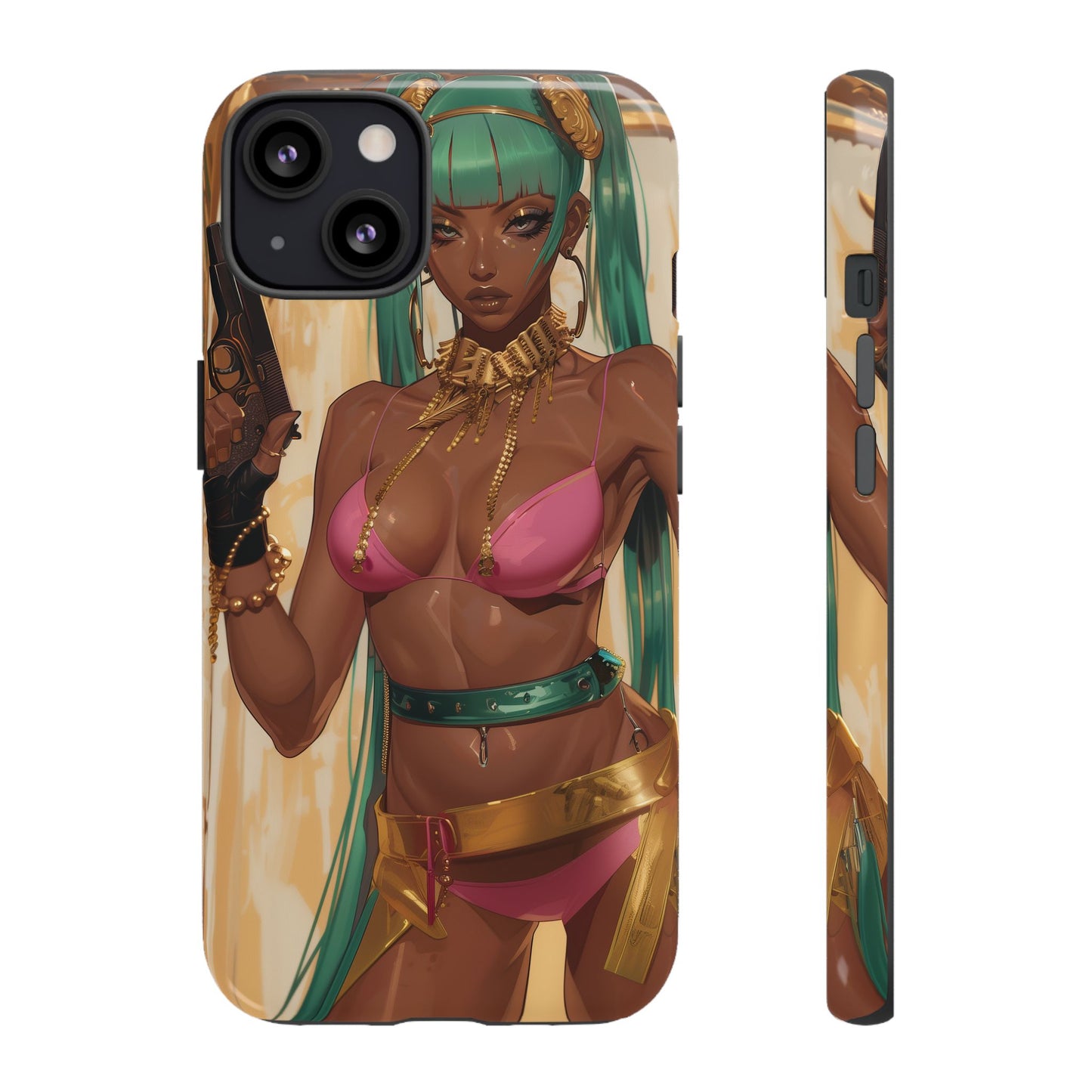 Urban Warrior Woman Gaming -  Bold and Edgy Street Art CoverStyle Digital Art | iPhone | Samsung | Tough Case