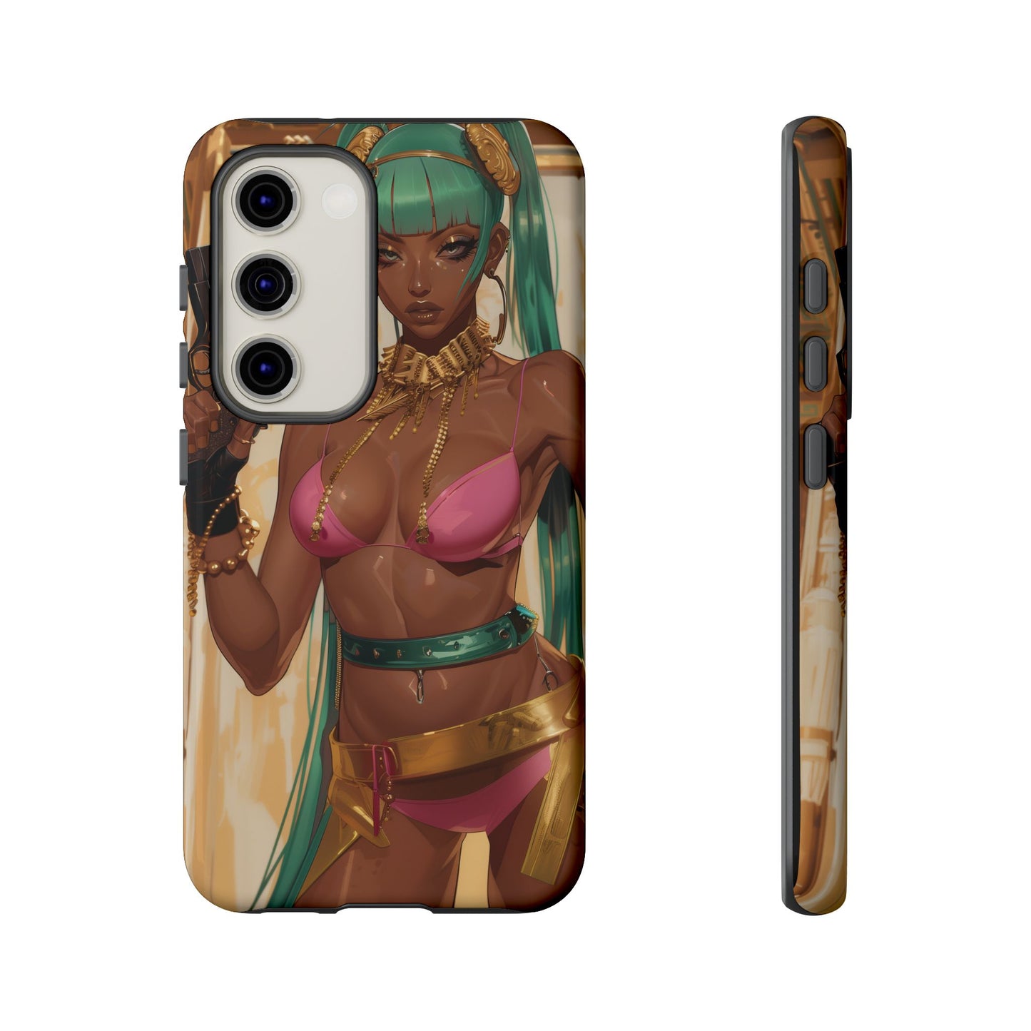 Urban Warrior Woman Gaming -  Bold and Edgy Street Art CoverStyle Digital Art | iPhone | Samsung | Tough Case