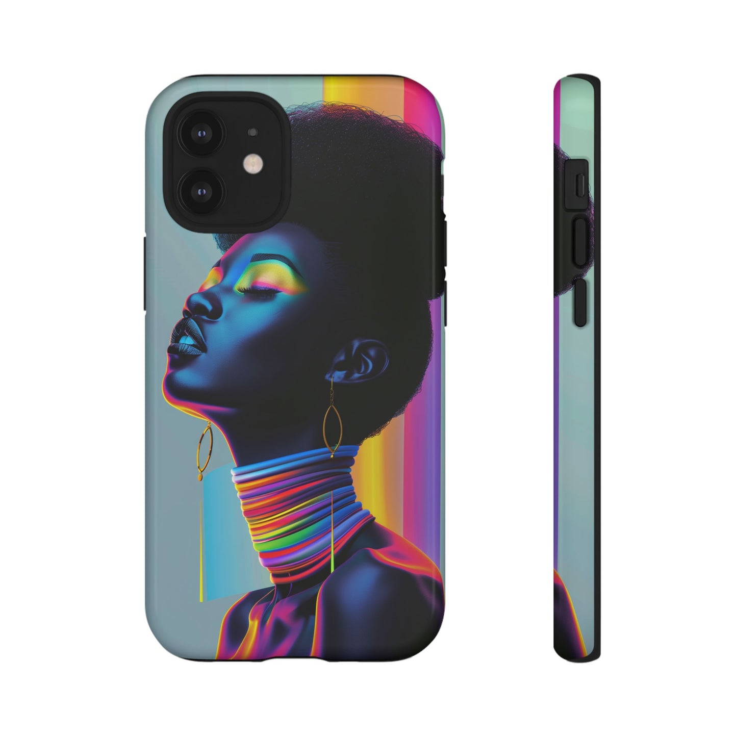 Neon Woman Phone Case - - Bold and Colorful Neon Design Cover | iPhone | Samsung | Google | Tough Case