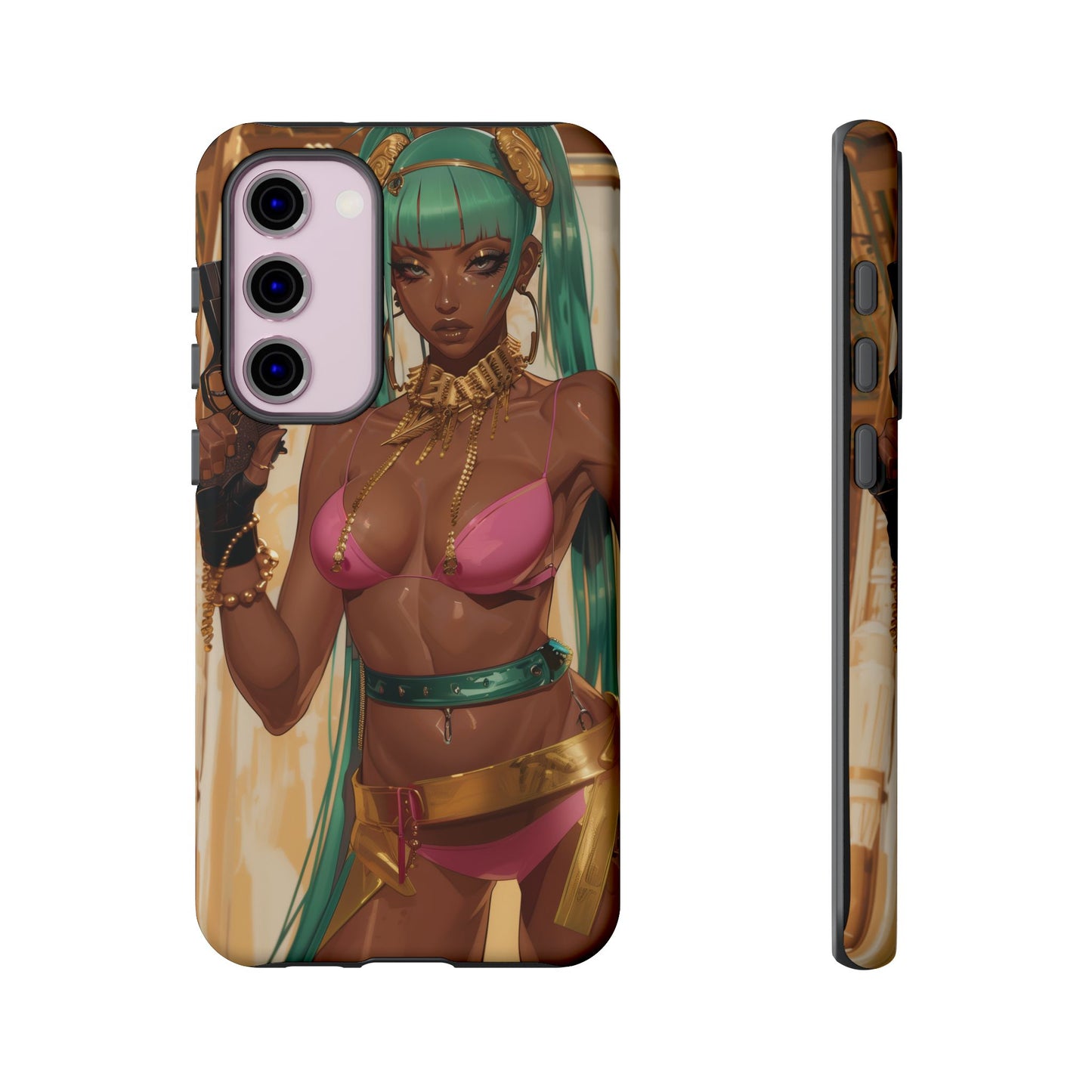 Urban Warrior Woman Gaming -  Bold and Edgy Street Art CoverStyle Digital Art | iPhone | Samsung | Tough Case