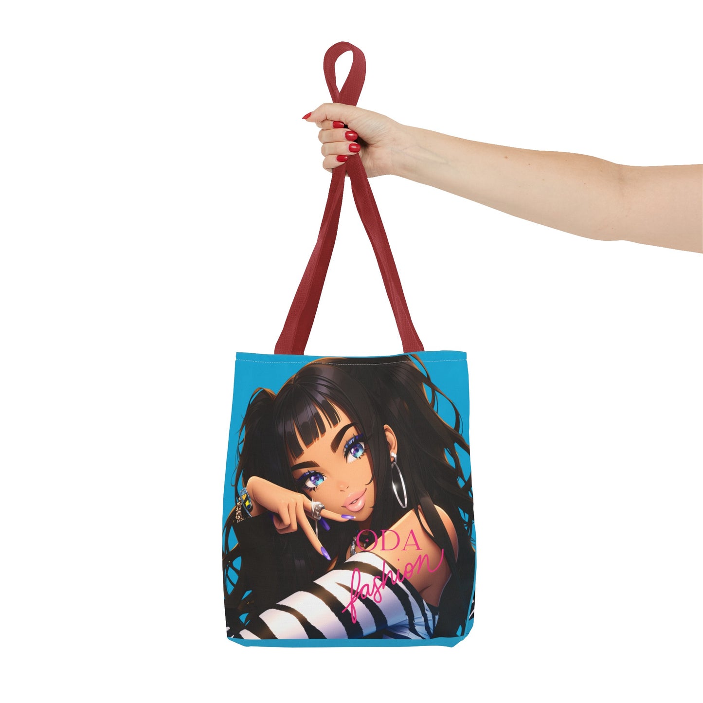 Trendy modeaccessoire - Jonge stedelijke vrouw Cartoon Tote Bag Tote Bag (AOP) - Uniek cadeau-idee