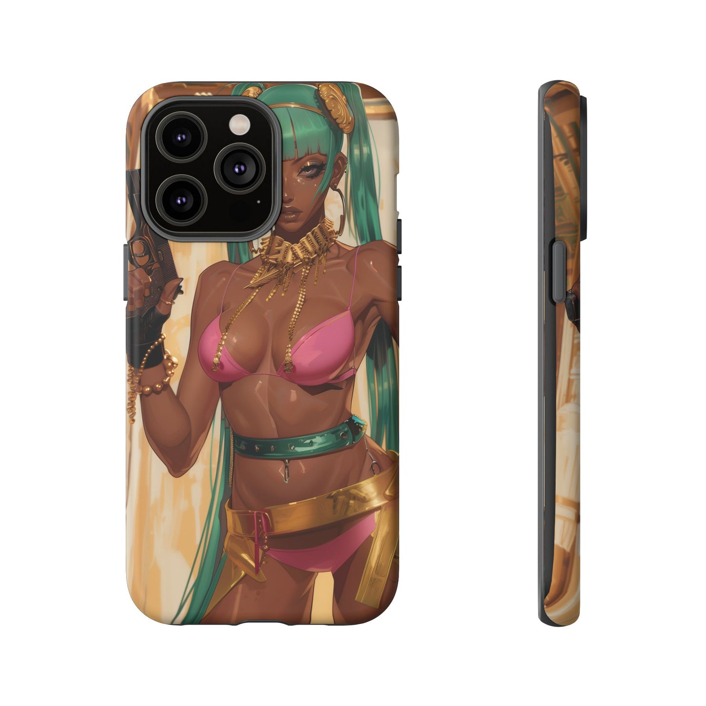 Urban Warrior Woman Gaming -  Bold and Edgy Street Art CoverStyle Digital Art | iPhone | Samsung | Tough Case