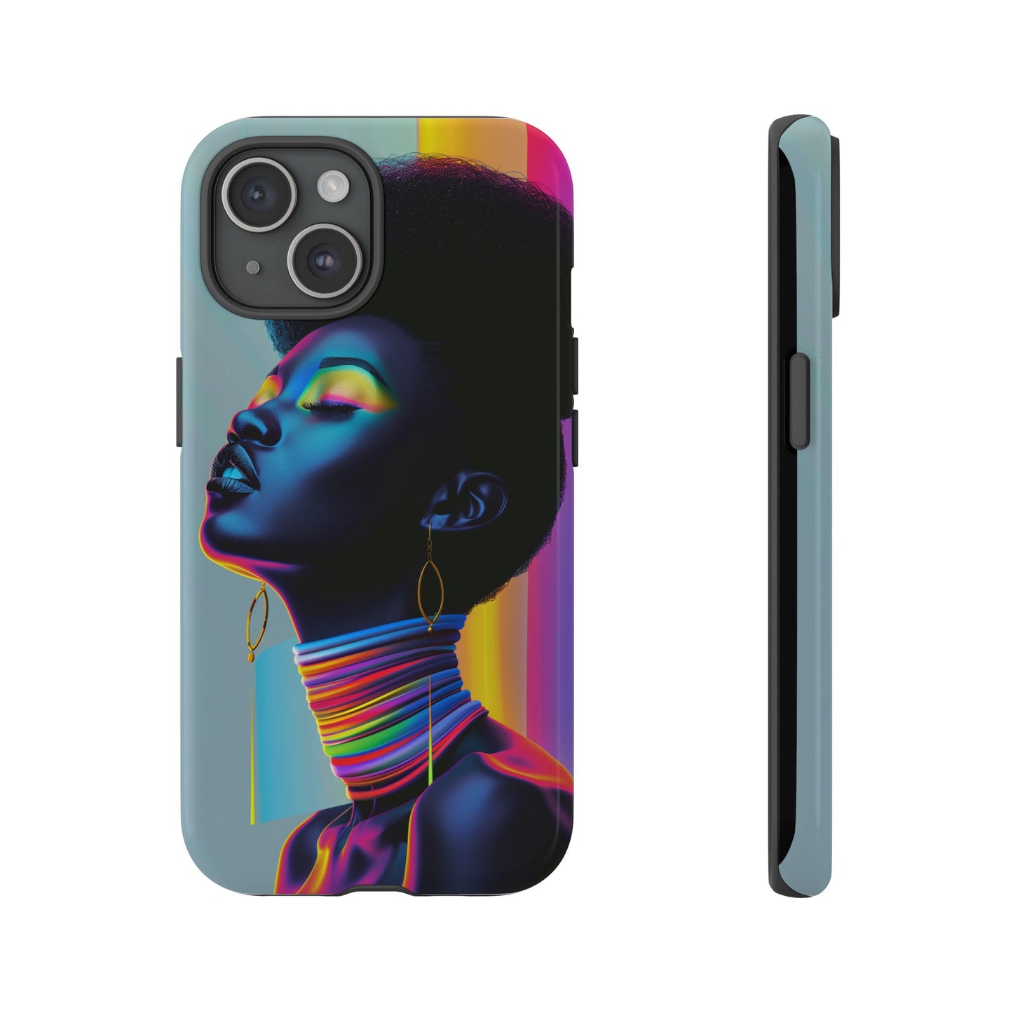 Neon Woman Phone Case - - Bold and Colorful Neon Design Cover | iPhone | Samsung | Google | Tough Case