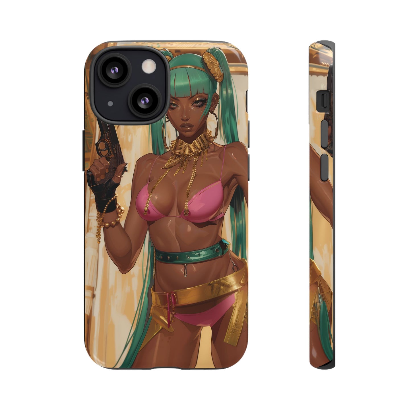 Urban Warrior Woman Gaming -  Bold and Edgy Street Art CoverStyle Digital Art | iPhone | Samsung | Tough Case