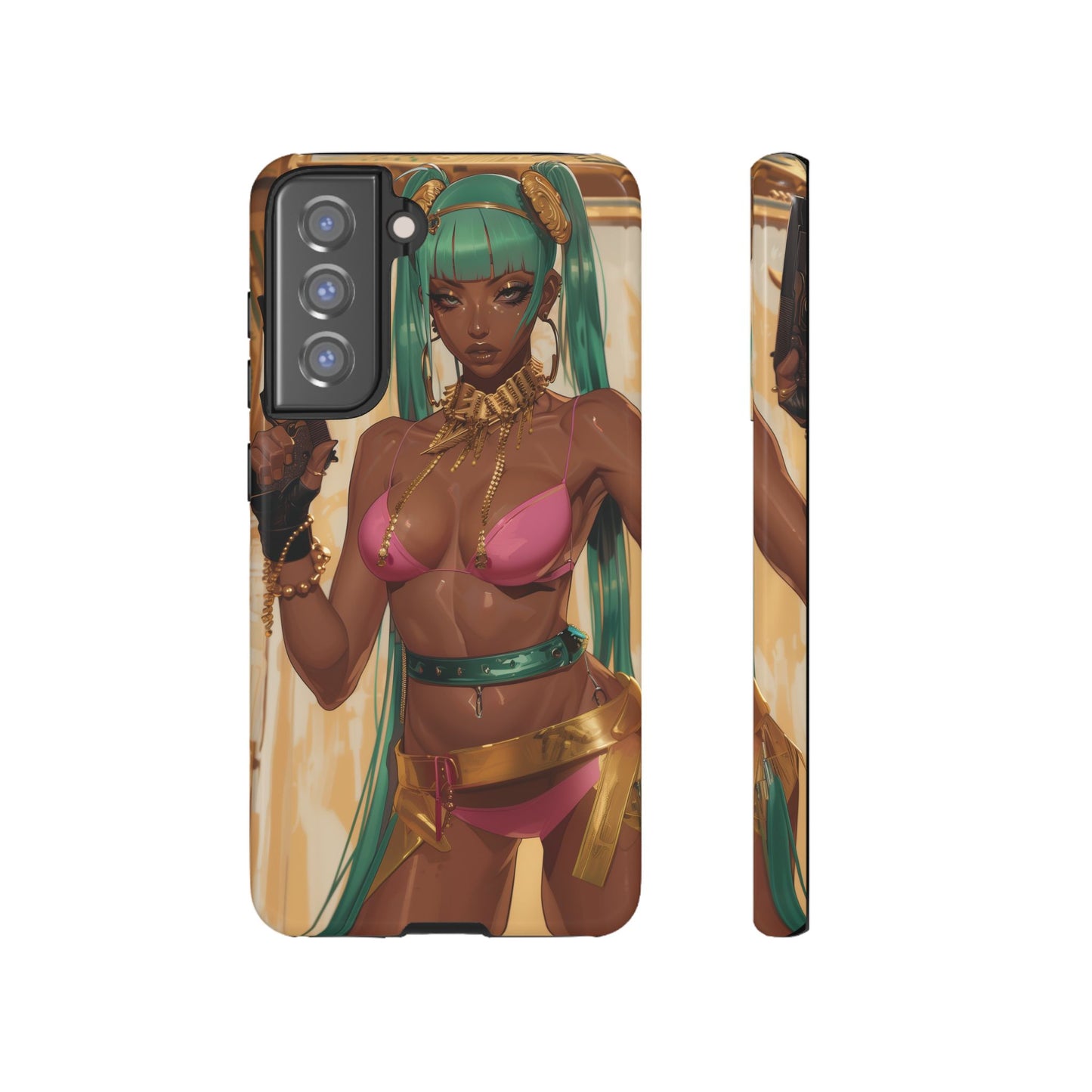 Urban Warrior Woman Gaming -  Bold and Edgy Street Art CoverStyle Digital Art | iPhone | Samsung | Tough Case