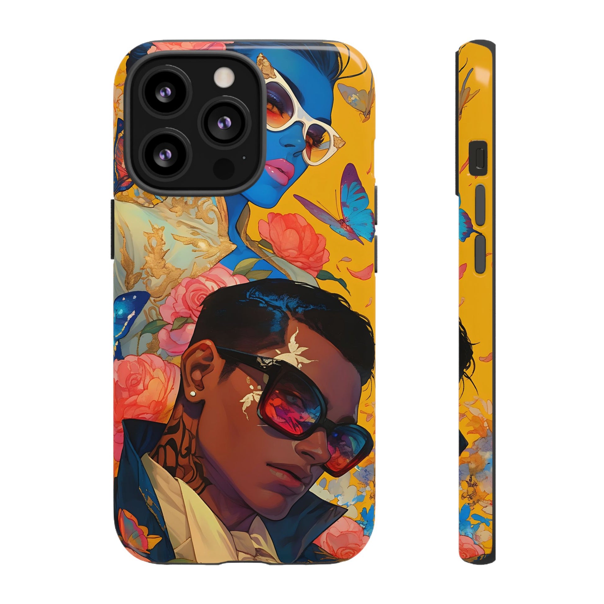 Trendy Butterfly Couple Phone Case - Funky Illustrations - iPhone | Samsung |Tough Cases - Owndigiart