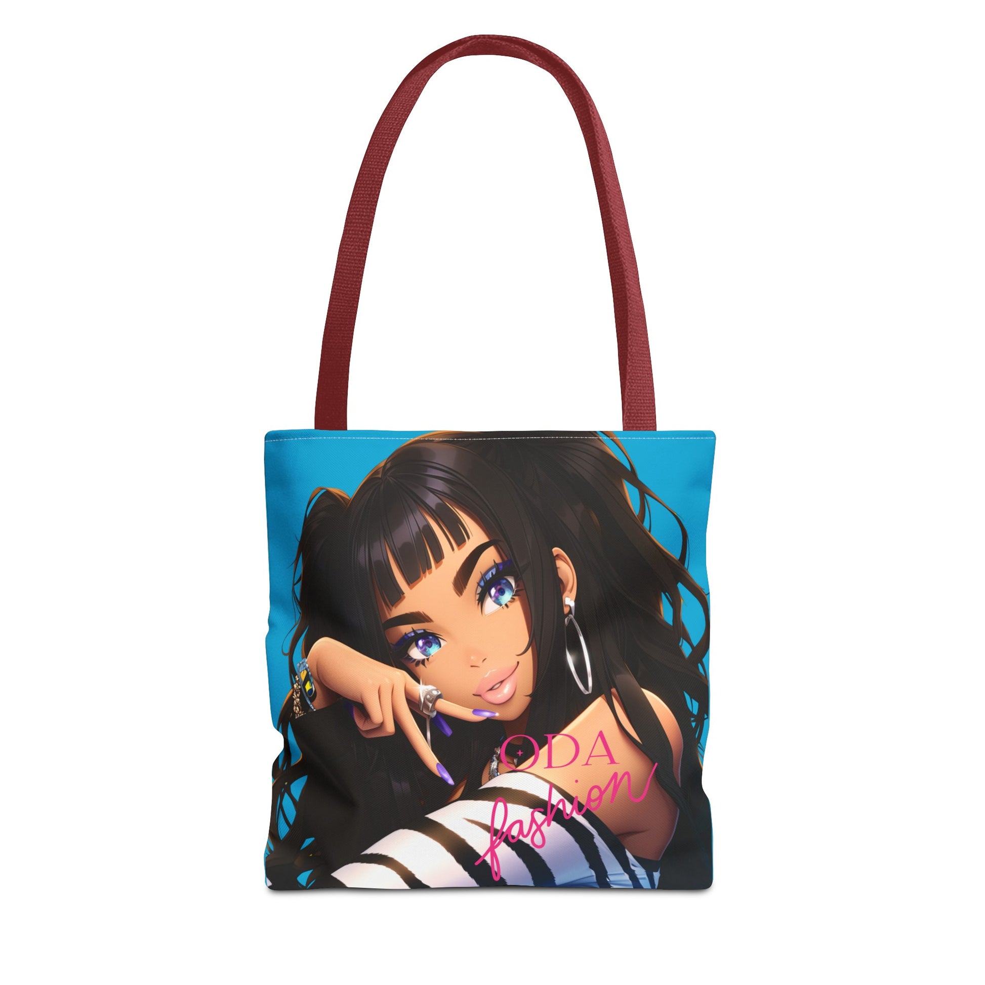 Trendy Fashion Accessory  - Young Urban Woman Cartoon Tote Bag  Tote Bag (AOP) - Unique Gift Idea - Owndigiart