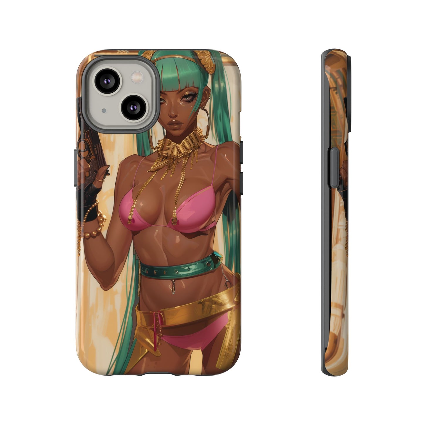 Urban Warrior Woman Gaming -  Bold and Edgy Street Art CoverStyle Digital Art | iPhone | Samsung | Tough Case