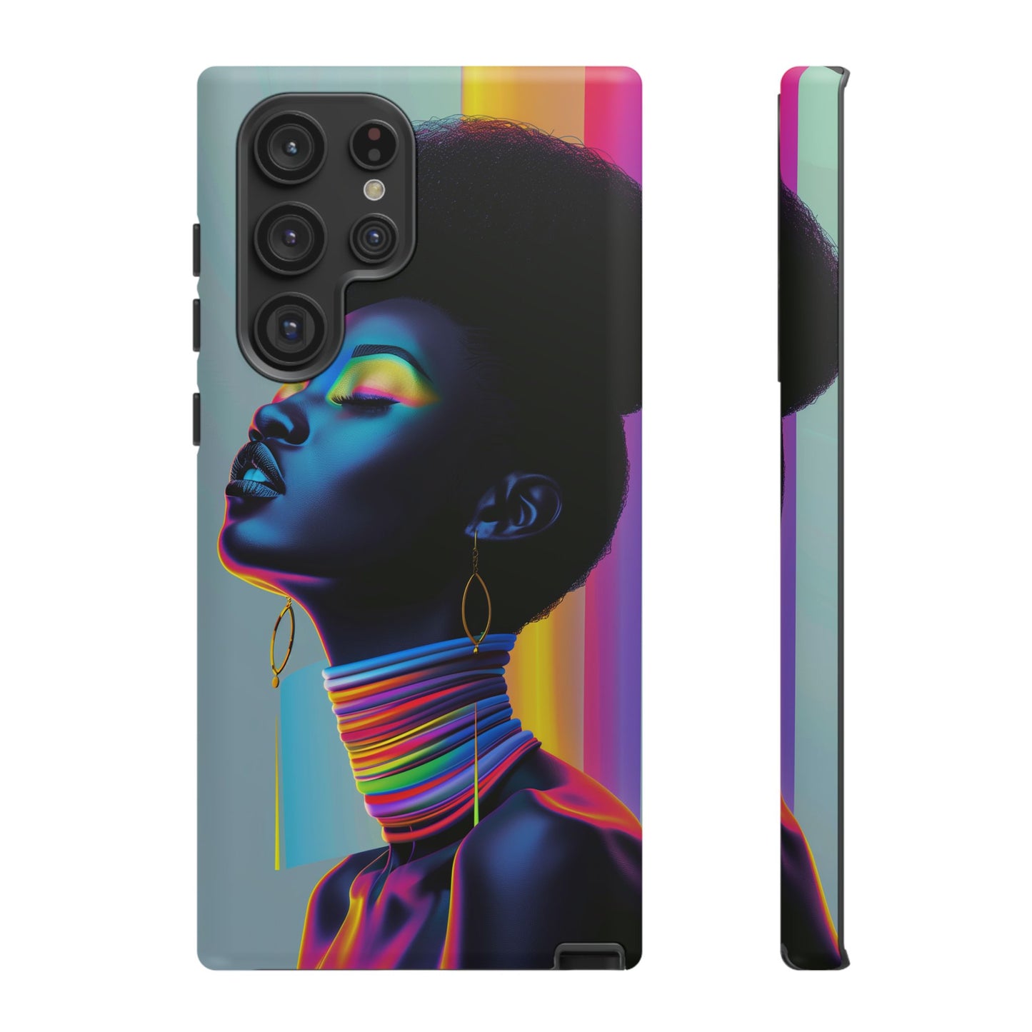 Neon Woman Phone Case - - Bold and Colorful Neon Design Cover | iPhone | Samsung | Google | Tough Case