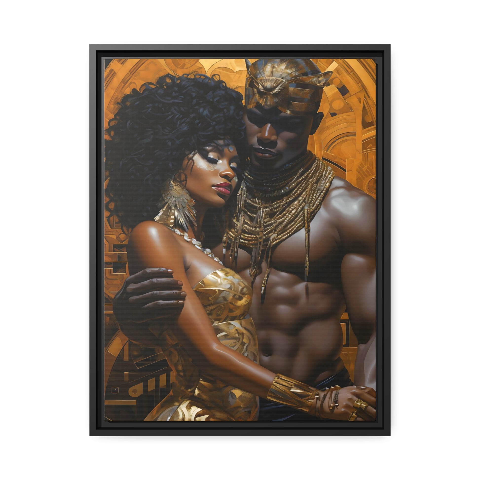 Ancient Gold - Matte Canvas, Black Frame - Owndigiart