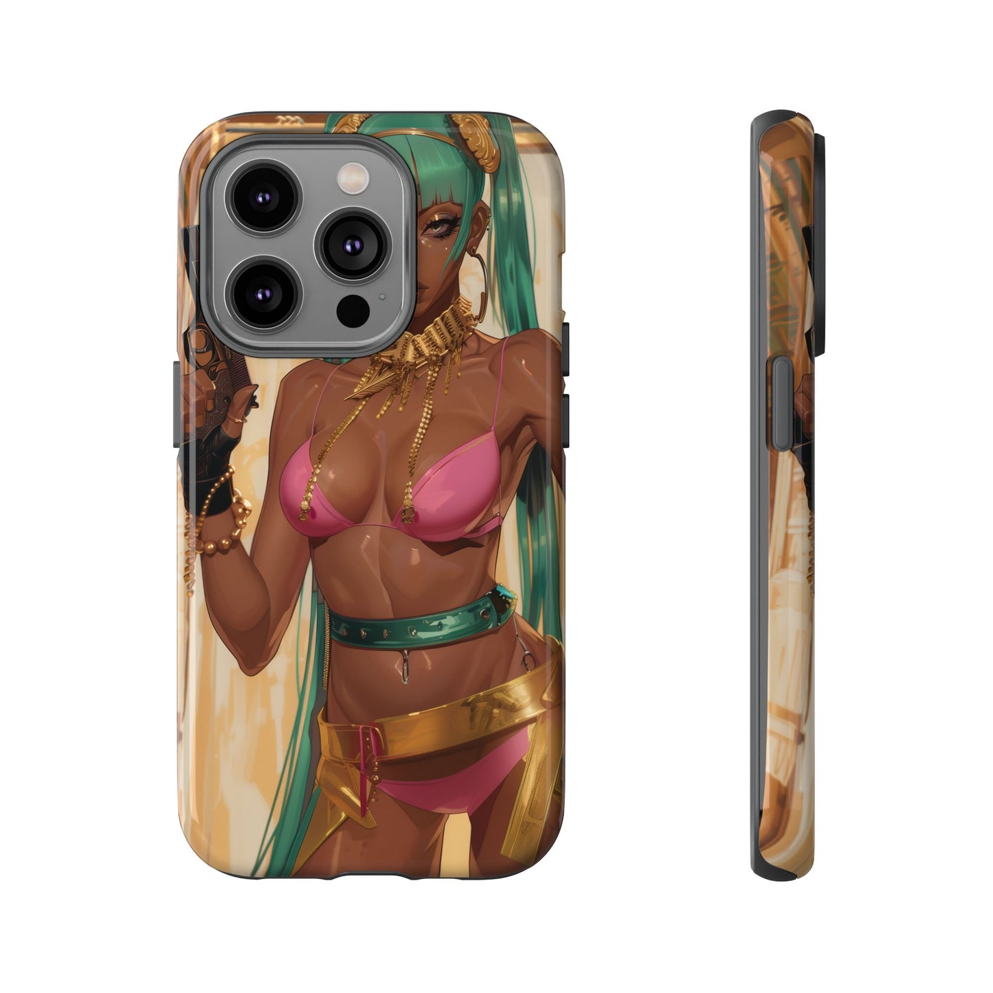 Urban Warrior Woman Gaming -  Bold and Edgy Street Art CoverStyle Digital Art | iPhone | Samsung | Tough Case