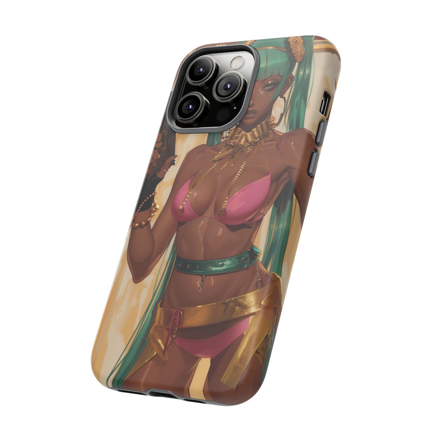 Urban Warrior Woman Gaming -  Bold and Edgy Street Art CoverStyle Digital Art | iPhone | Samsung | Tough Case