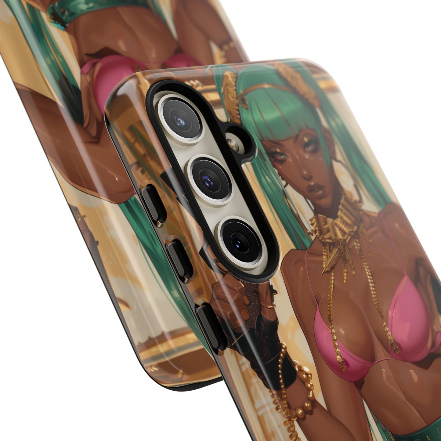 Urban Warrior Woman Gaming -  Bold and Edgy Street Art CoverStyle Digital Art | iPhone | Samsung | Tough Case