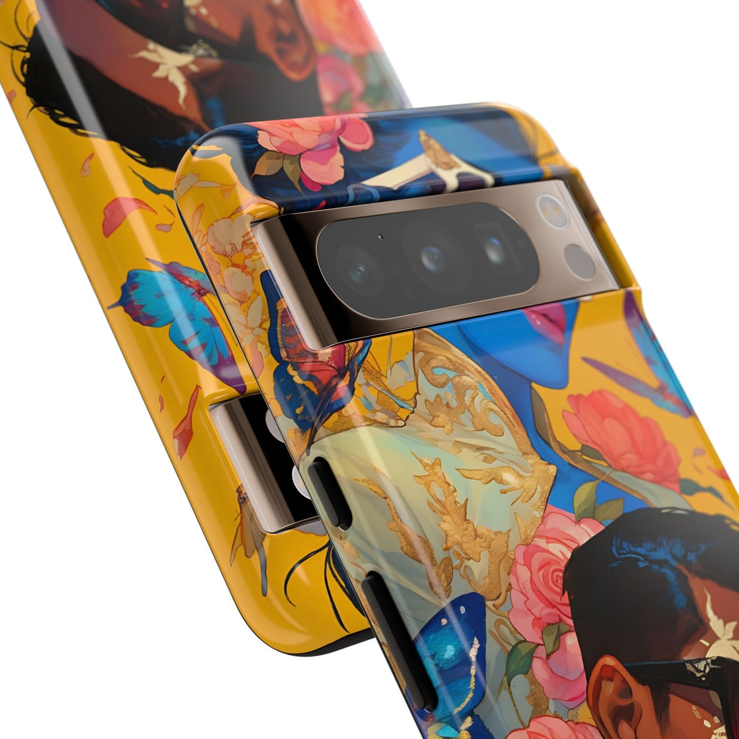 Trendy Butterfly Couple Phone Case - Funky Illustrations with Sunglasses - Vibrant and Stylish Cover | iPhone | Samsung |Tough Cases